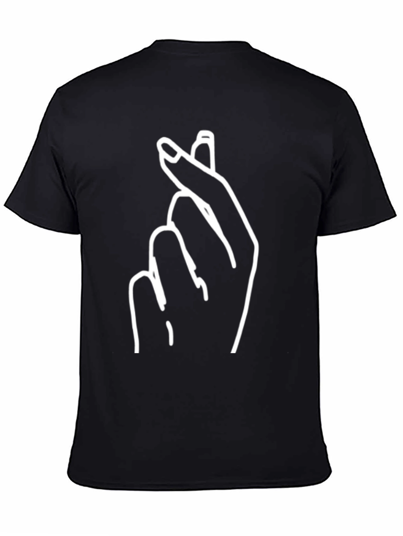 Heart Hand Gesture Graphic Tee - Black