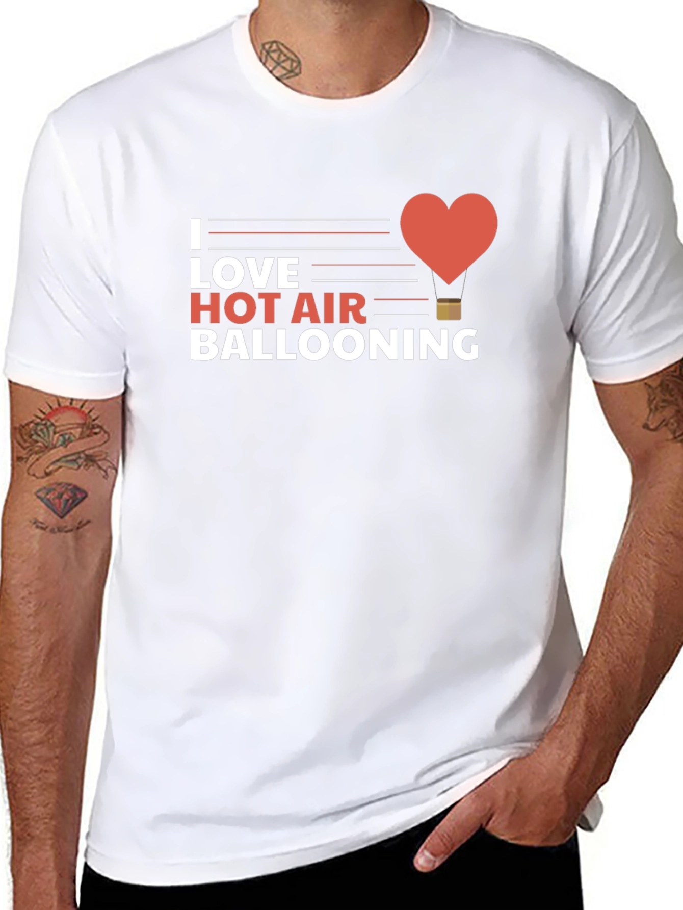 I Love Hot Air Ballooning Graphic Tee