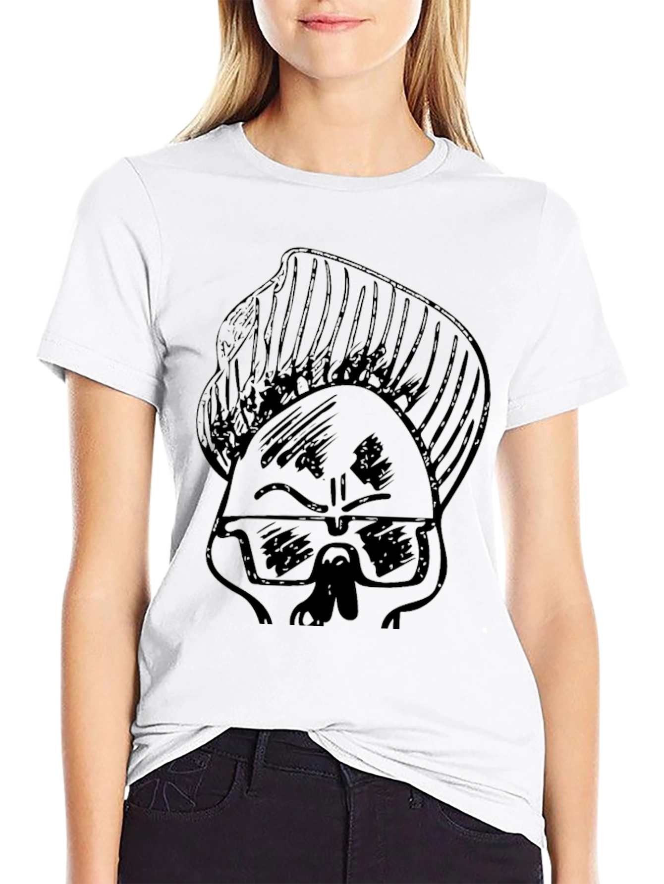 Cool Skull Graphic Tee - Black T-Shirt