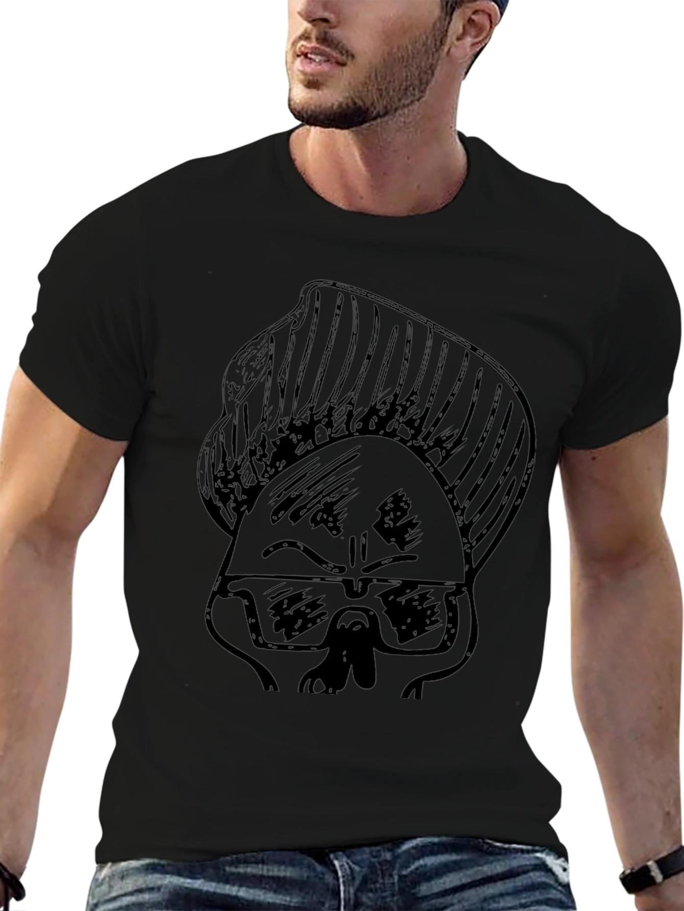 Cool Skull Graphic Tee - Black T-Shirt