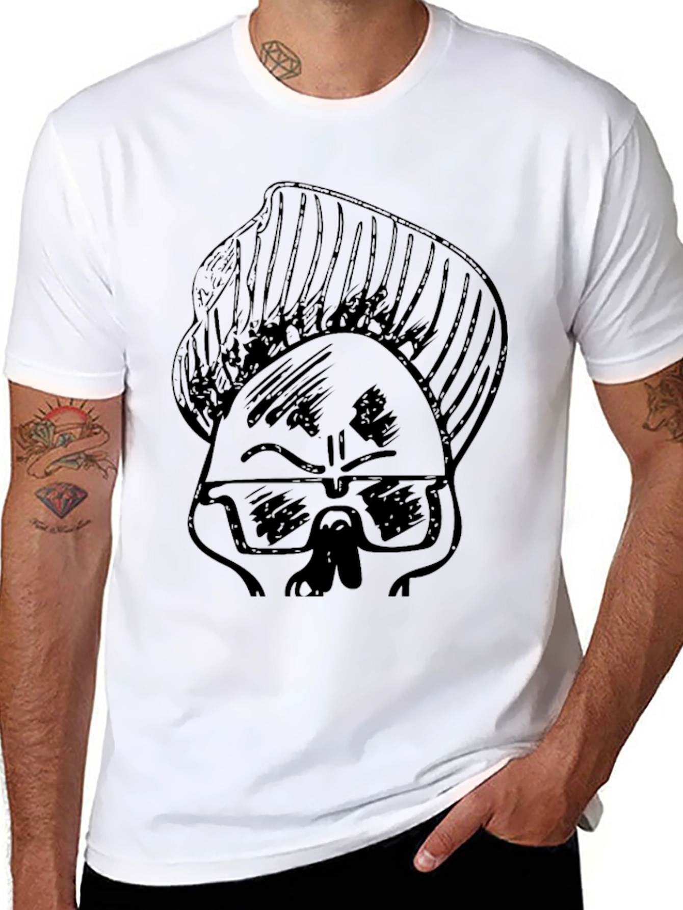 Cool Skull Graphic Tee - Black T-Shirt