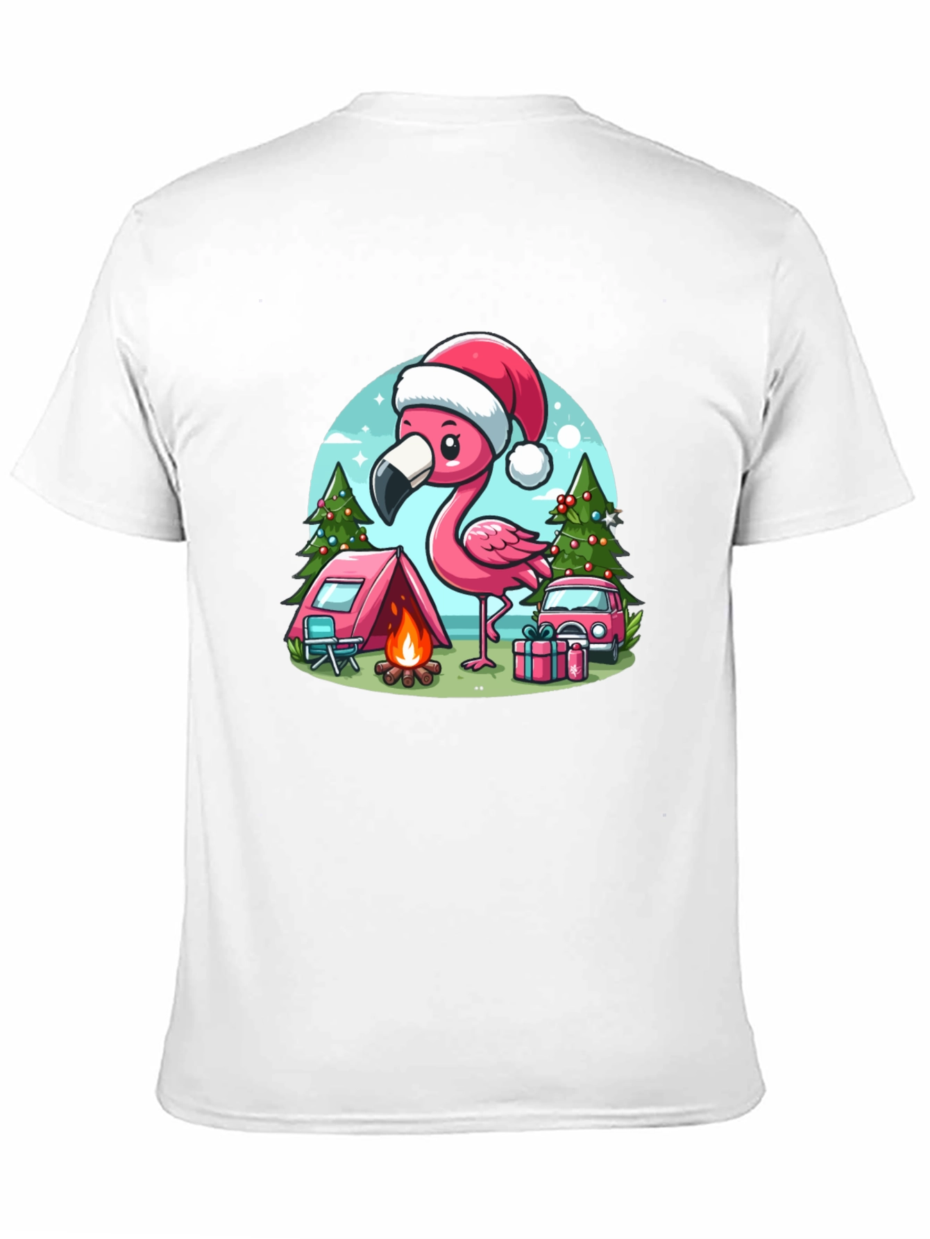 Festive Flamingo Camping Tee