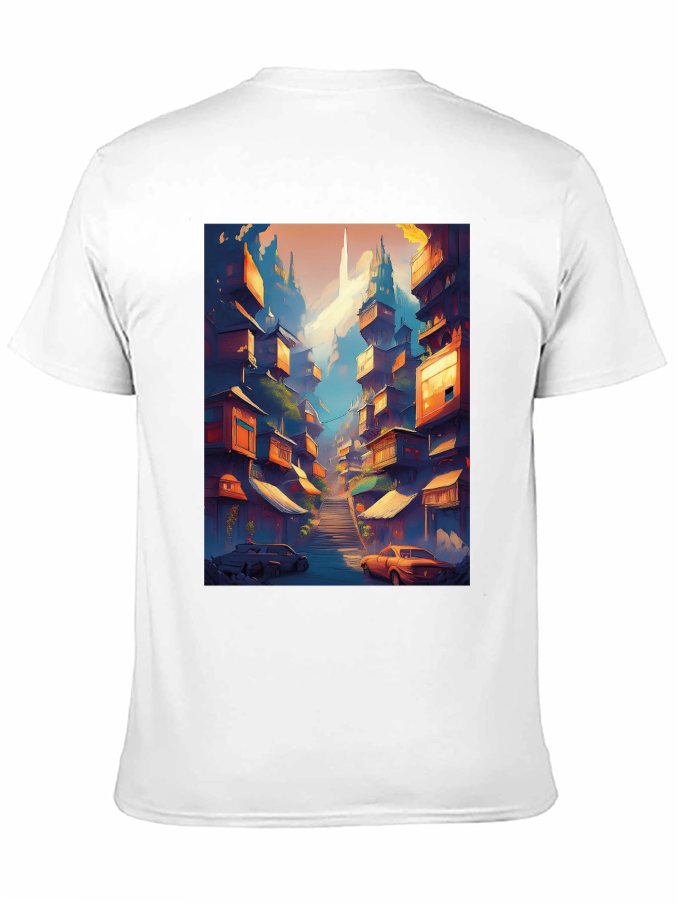 Urban Escape Tee: Cityscape Graphic T-Shirt