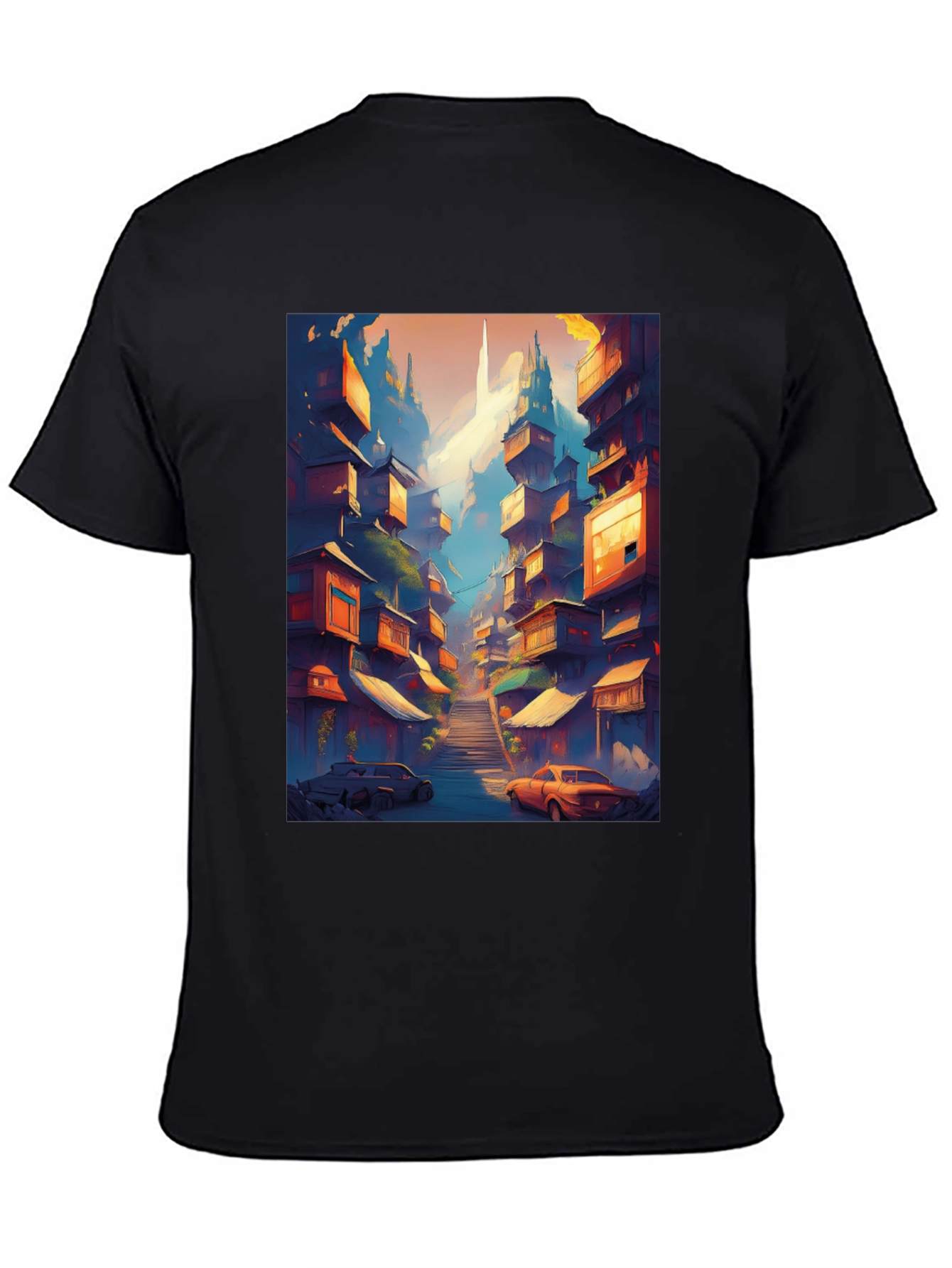 Urban Escape Tee: Cityscape Graphic T-Shirt