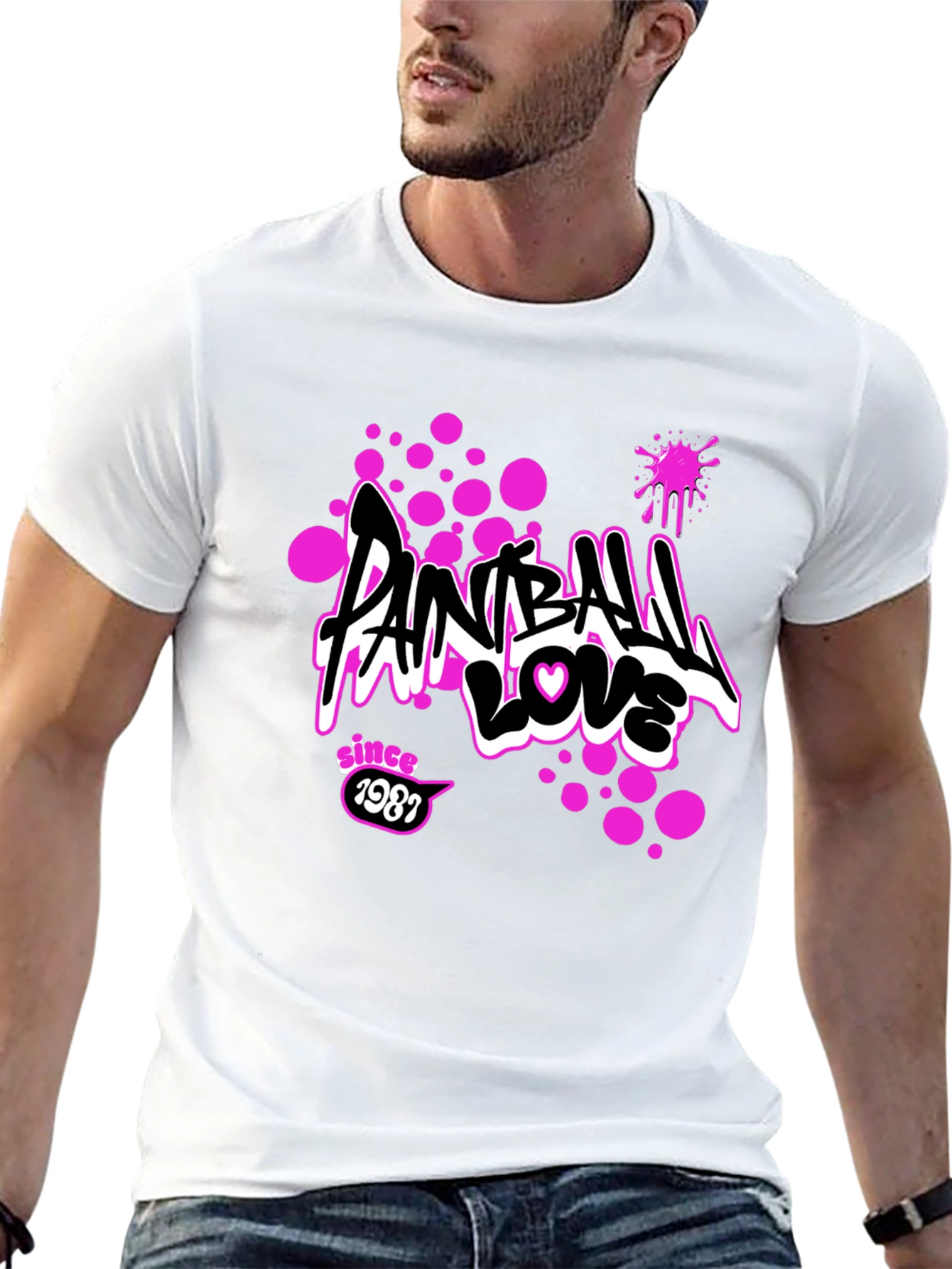 Paintball Love Tee - Since 1987 Graphic Print T-Shirt