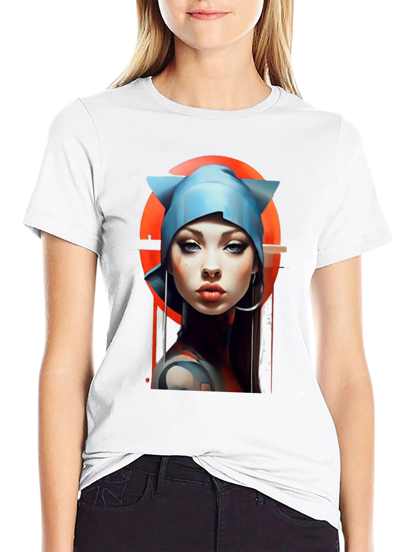 Cyberpunk Girl Graphic Tee
