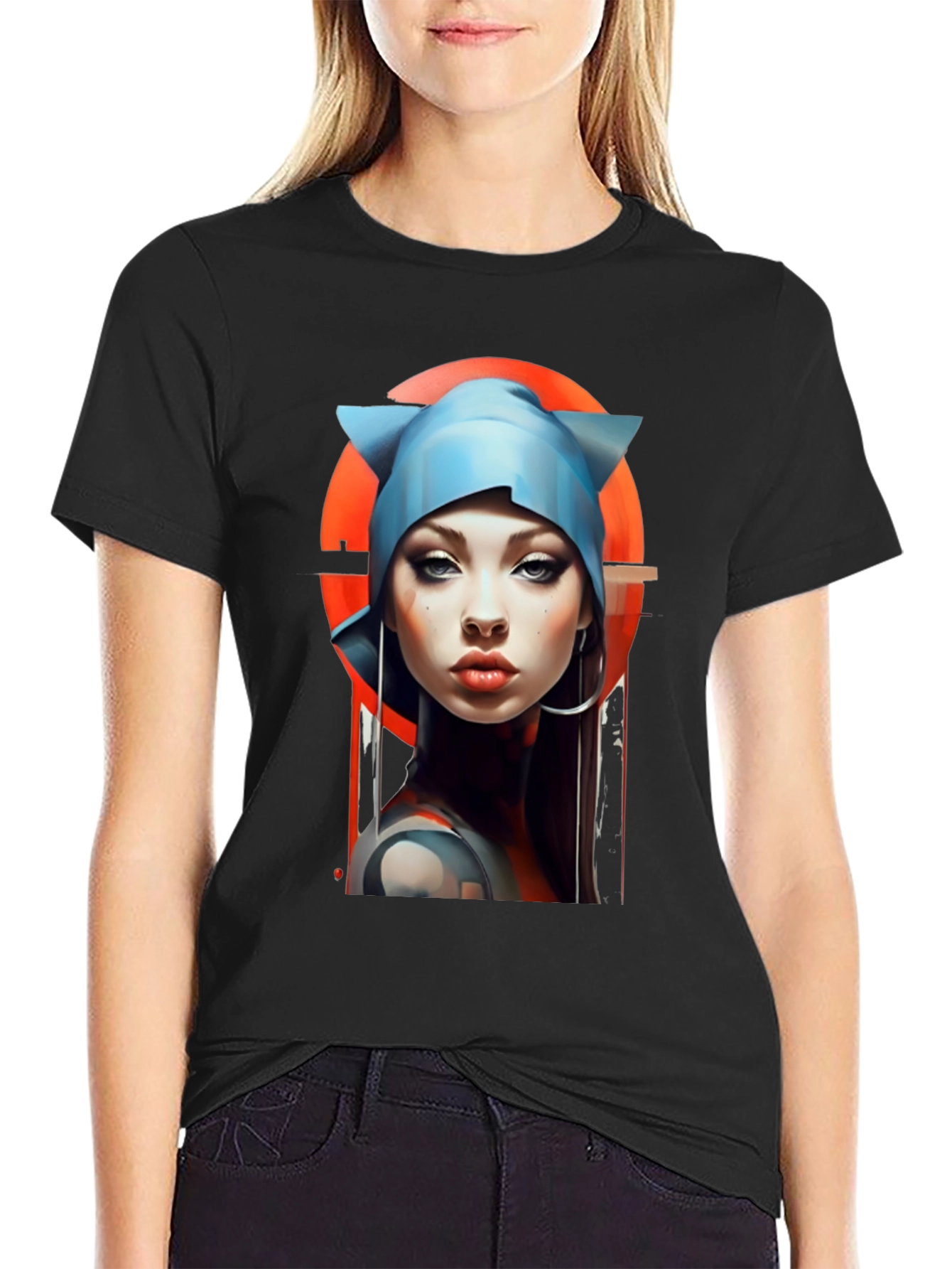 Cyberpunk Girl Graphic Tee