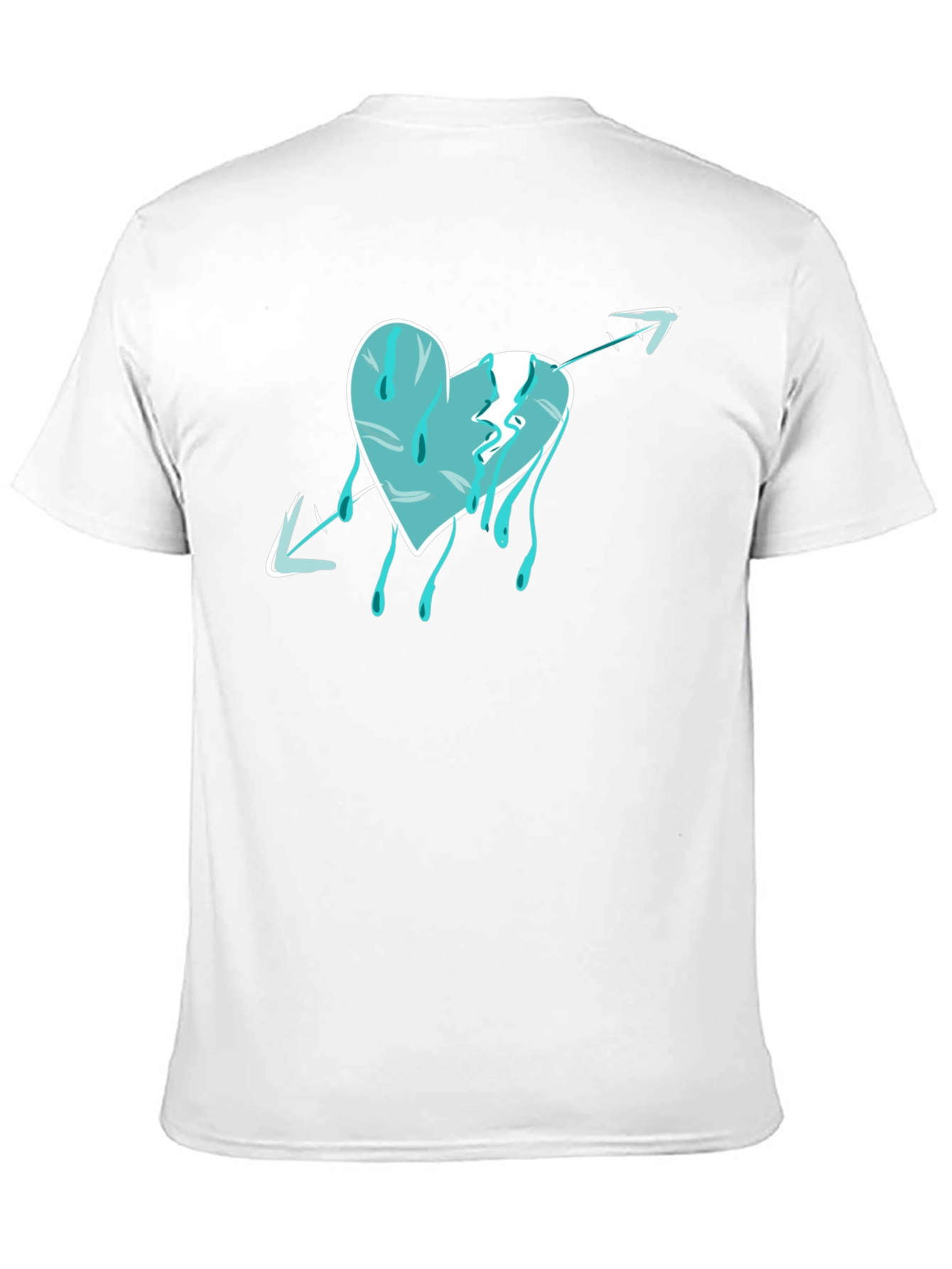 Heart Arrow Drip Graphic T-Shirt
