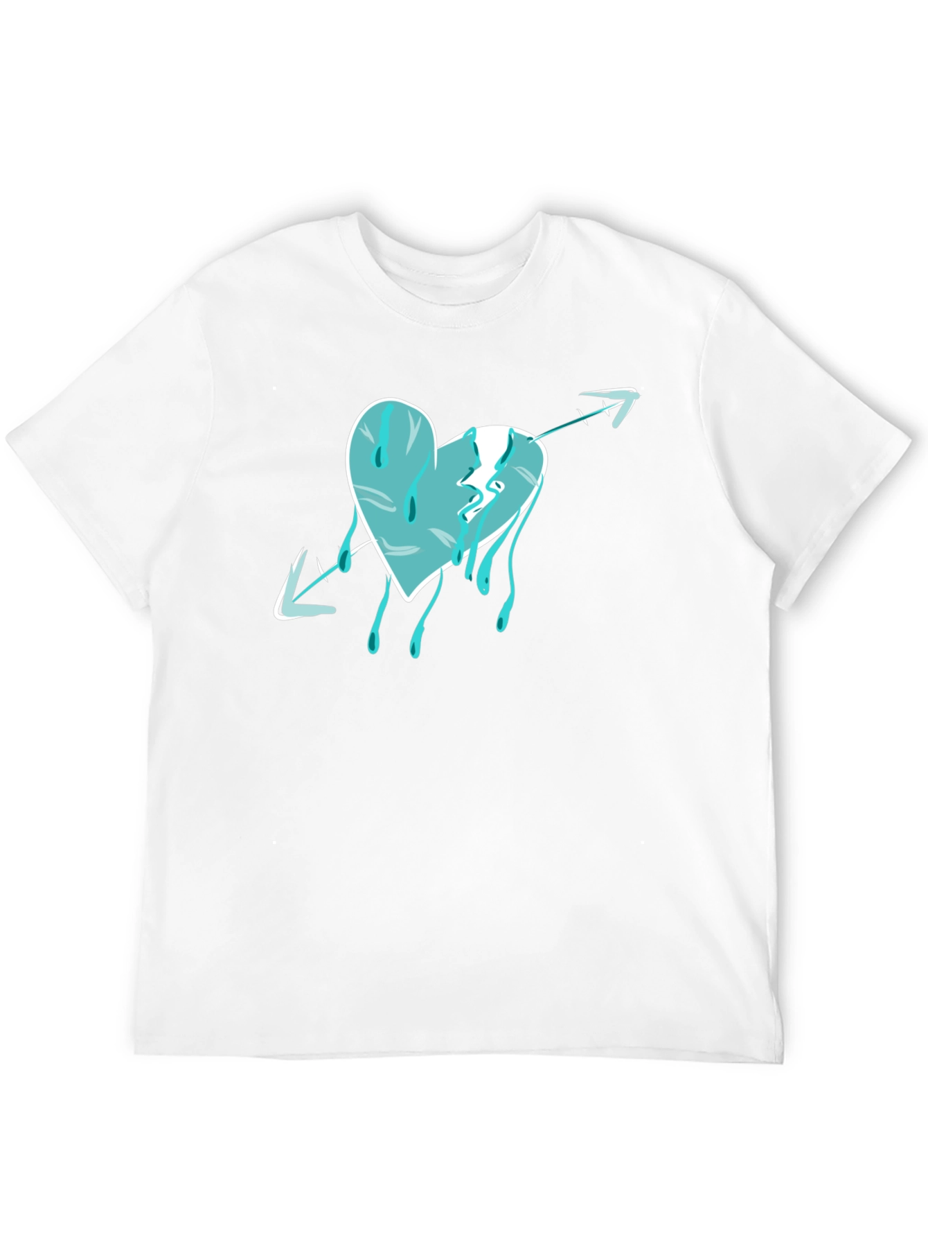Heart Arrow Drip Graphic T-Shirt