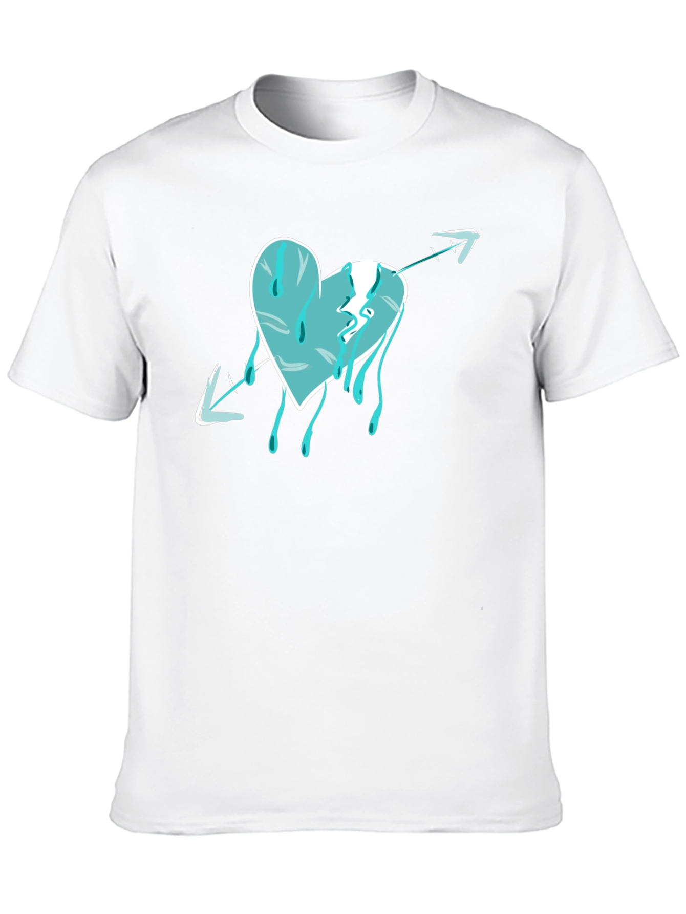 Heart Arrow Drip Graphic T-Shirt