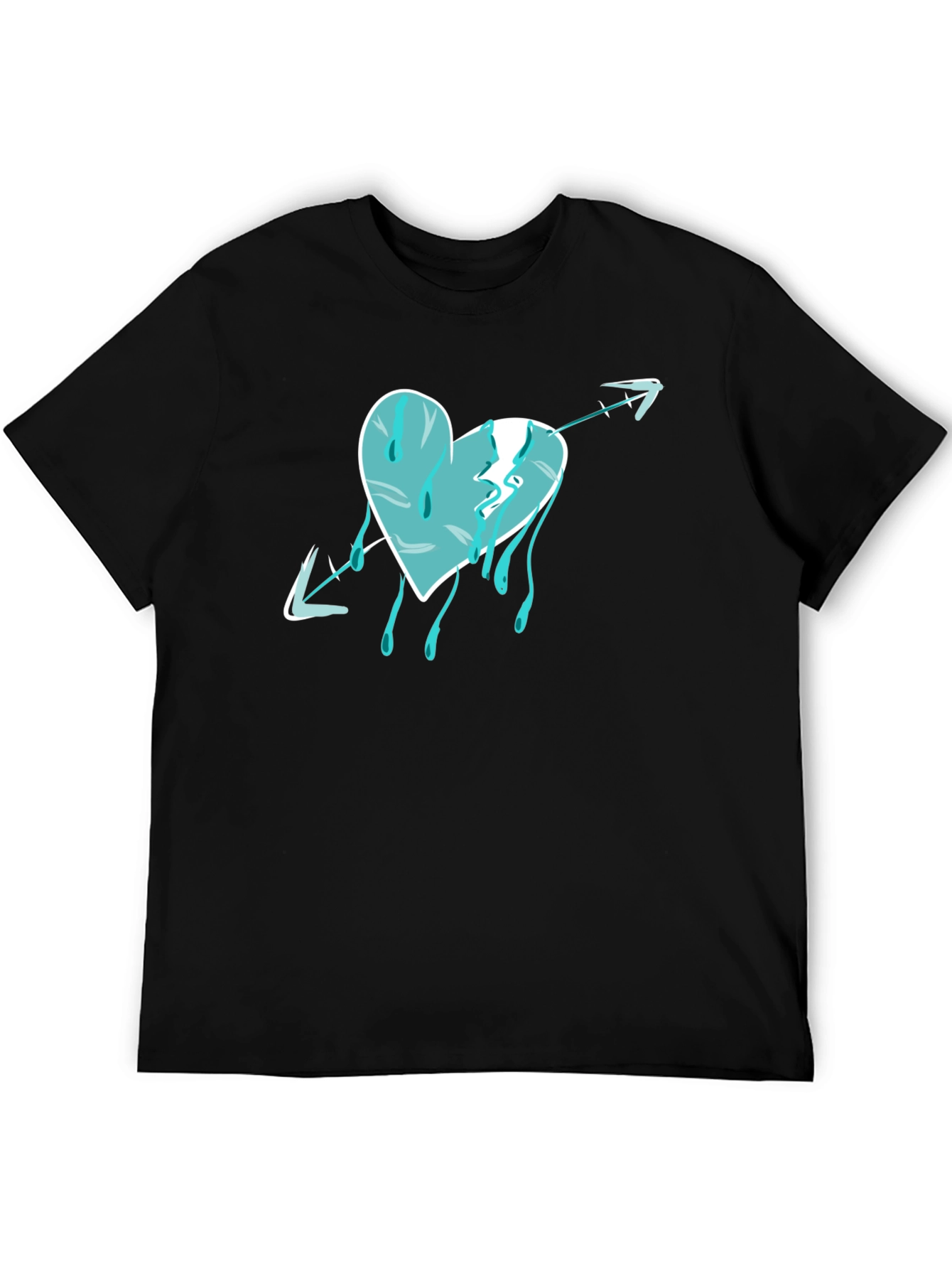 Heart Arrow Drip Graphic T-Shirt