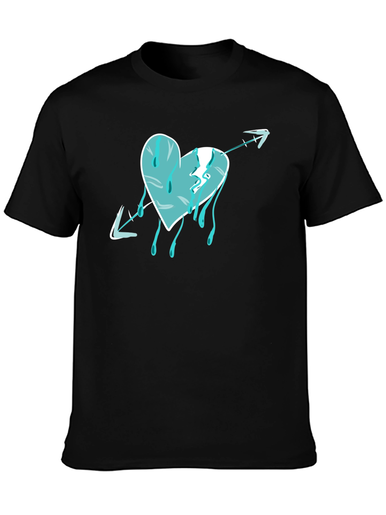 Heart Arrow Drip Graphic T-Shirt