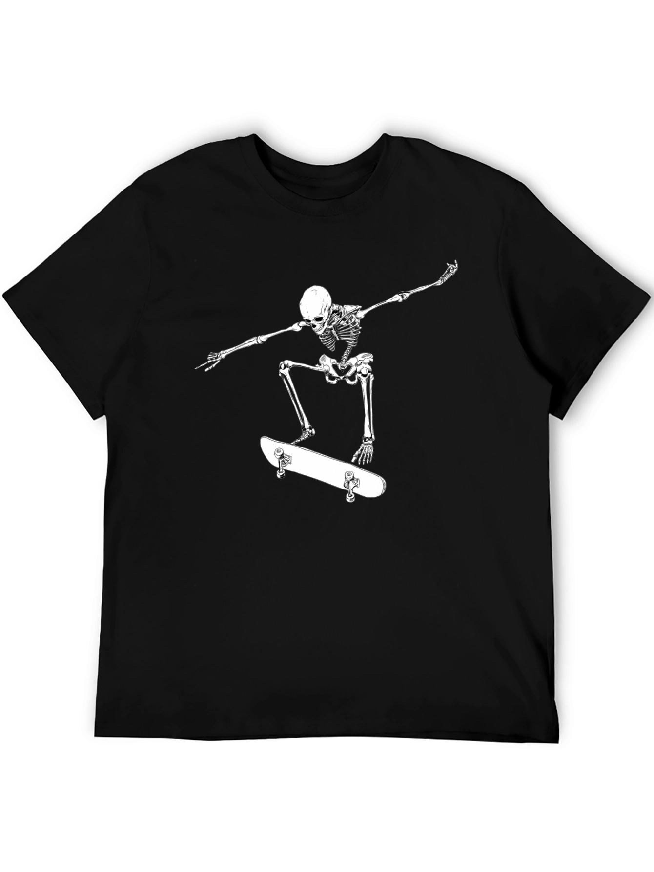 Skeleton Skateboarder Graphic Tee - Cool & Edgy Style