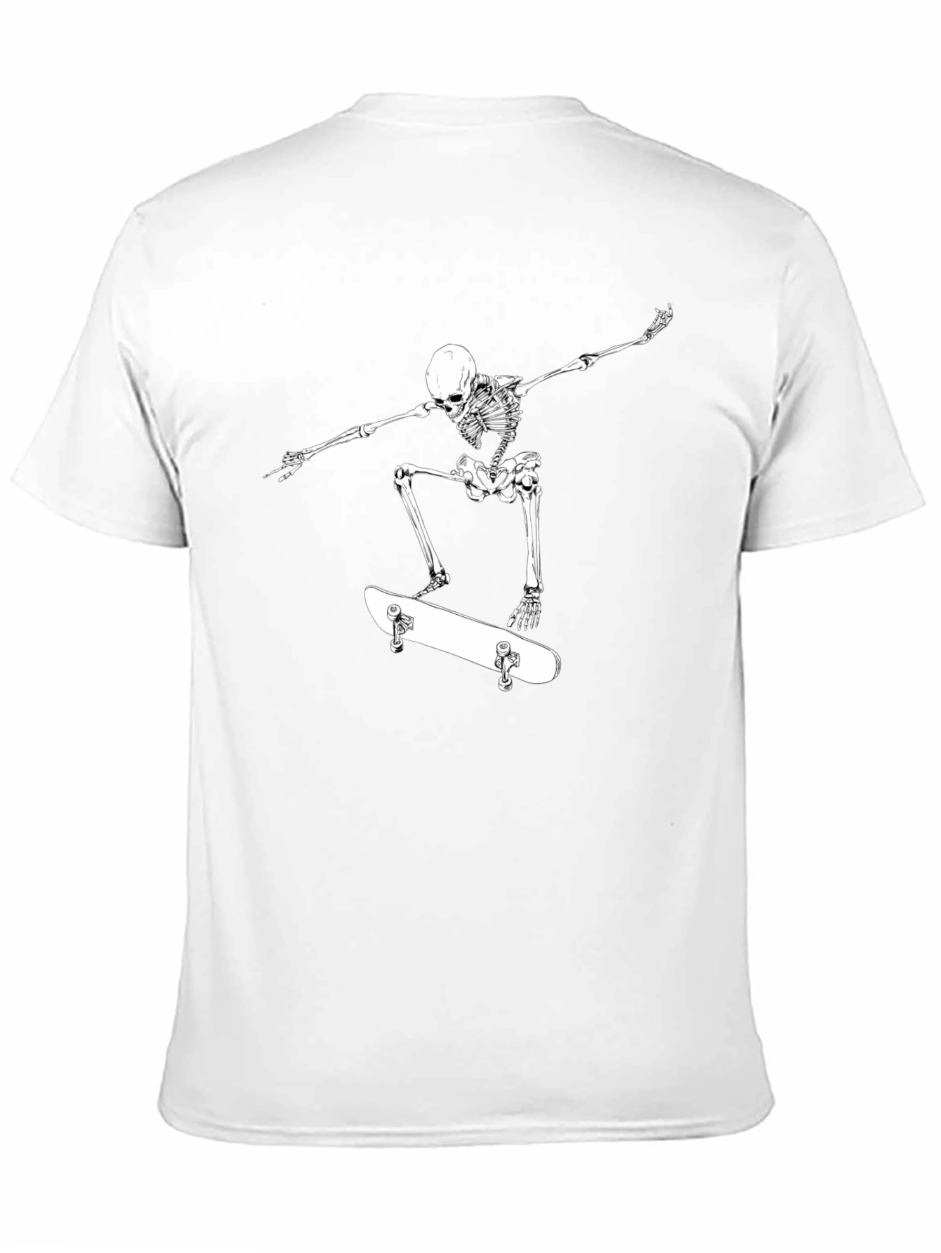Skeleton Skateboarder Graphic Tee - Cool & Edgy Style