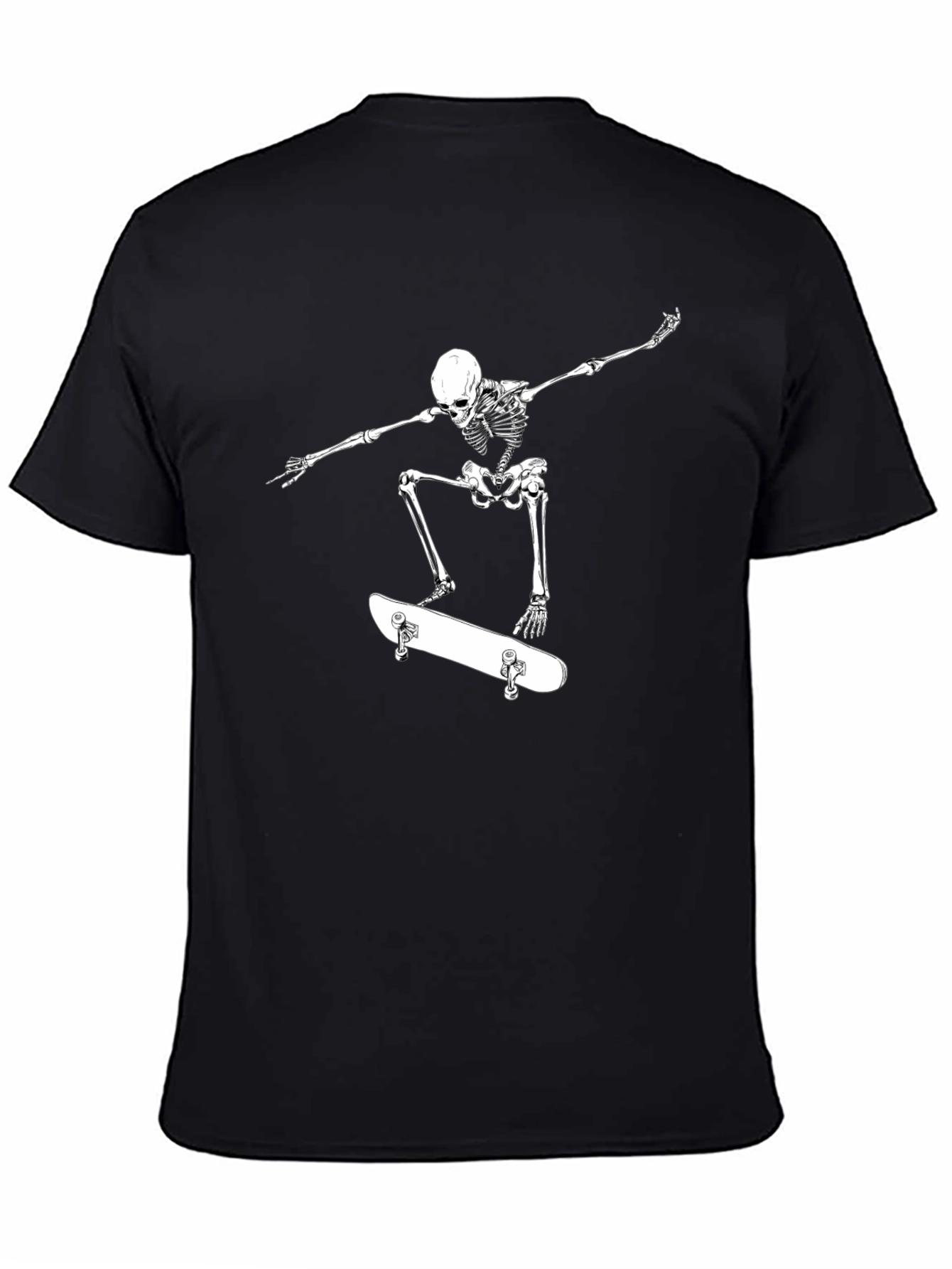 Skeleton Skateboarder Graphic Tee - Cool & Edgy Style