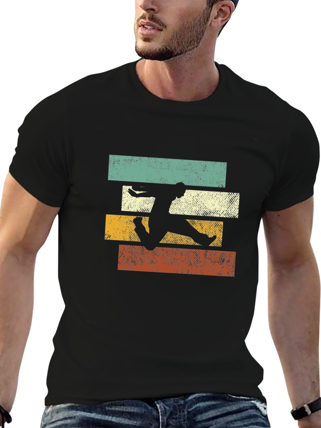 Retro Style Athlete Graphic T-Shirt