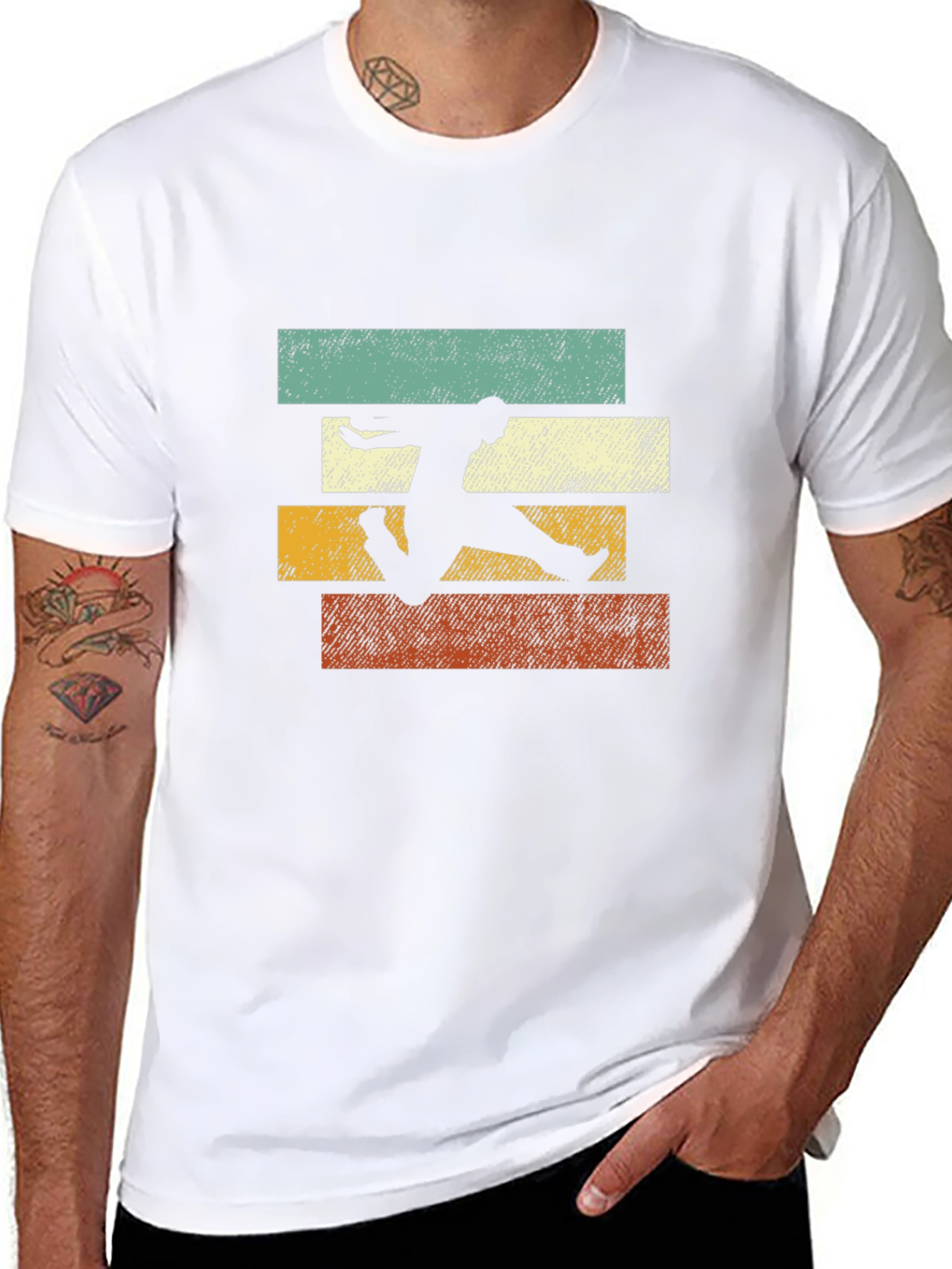 Retro Style Athlete Graphic T-Shirt
