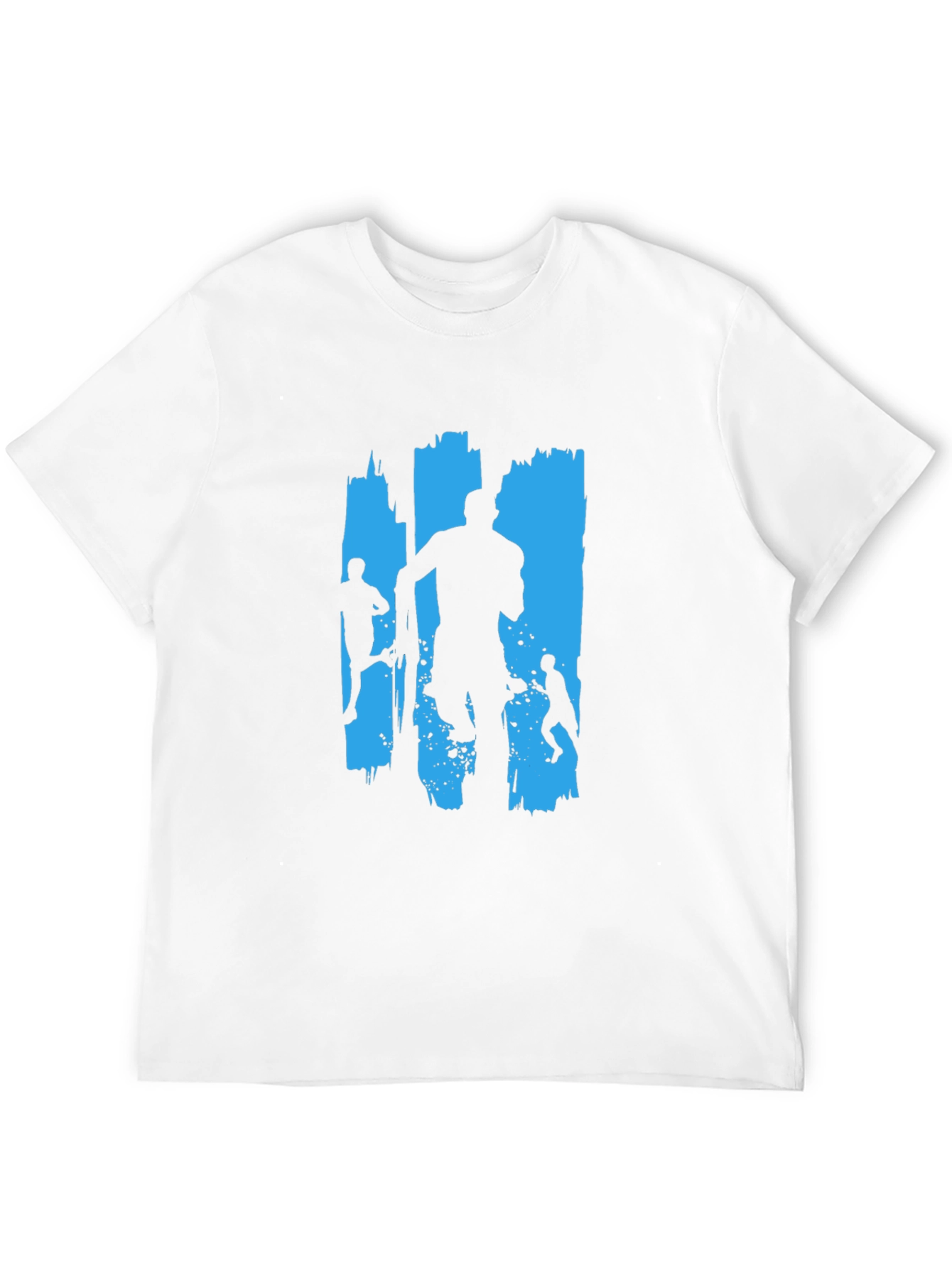 Runner Silhouette Graphic Tee - Black Cotton Casual Shirt