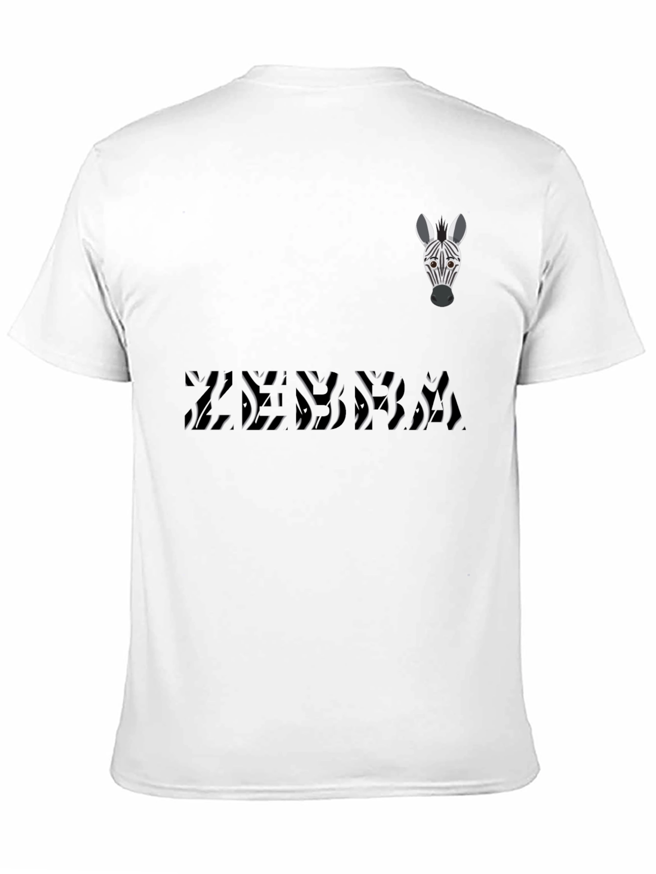 Zebra Graphic Print Tee - Stylish Mens Black T-Shirt