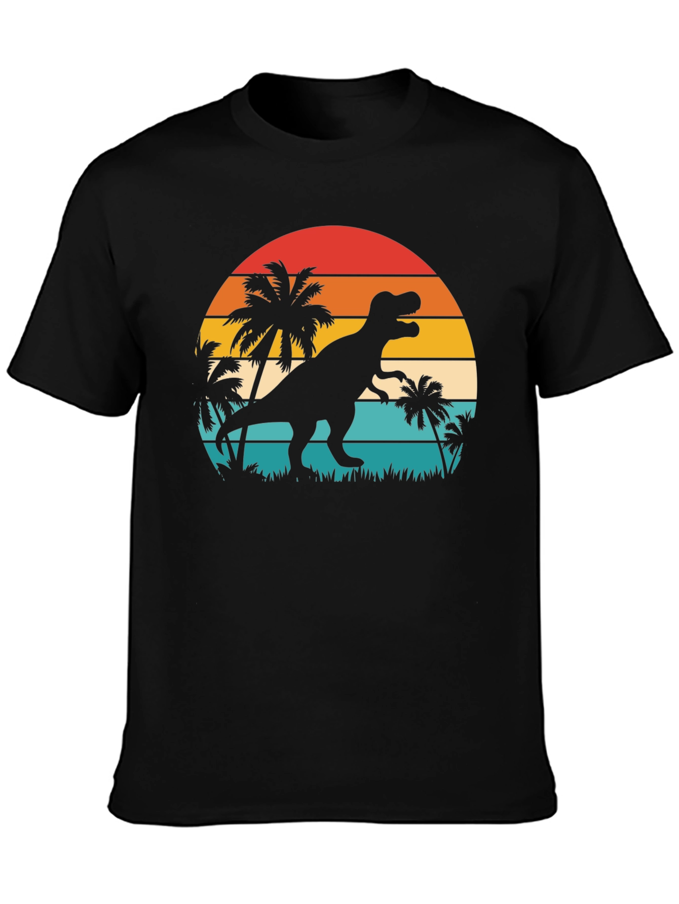 Retro Dinosaur Sunset T-Shirt