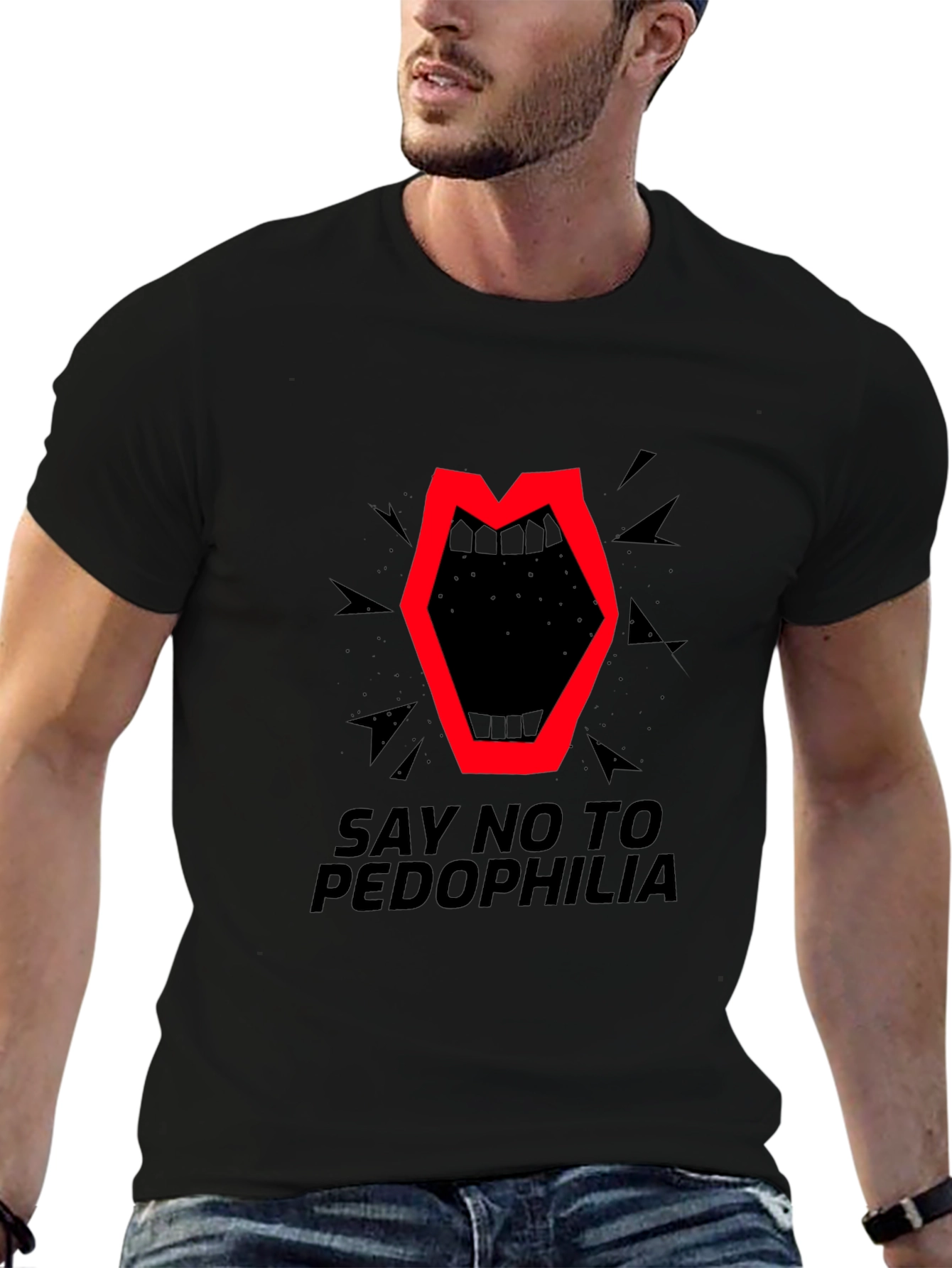 Say No To Pedophilia Graphic T-Shirt