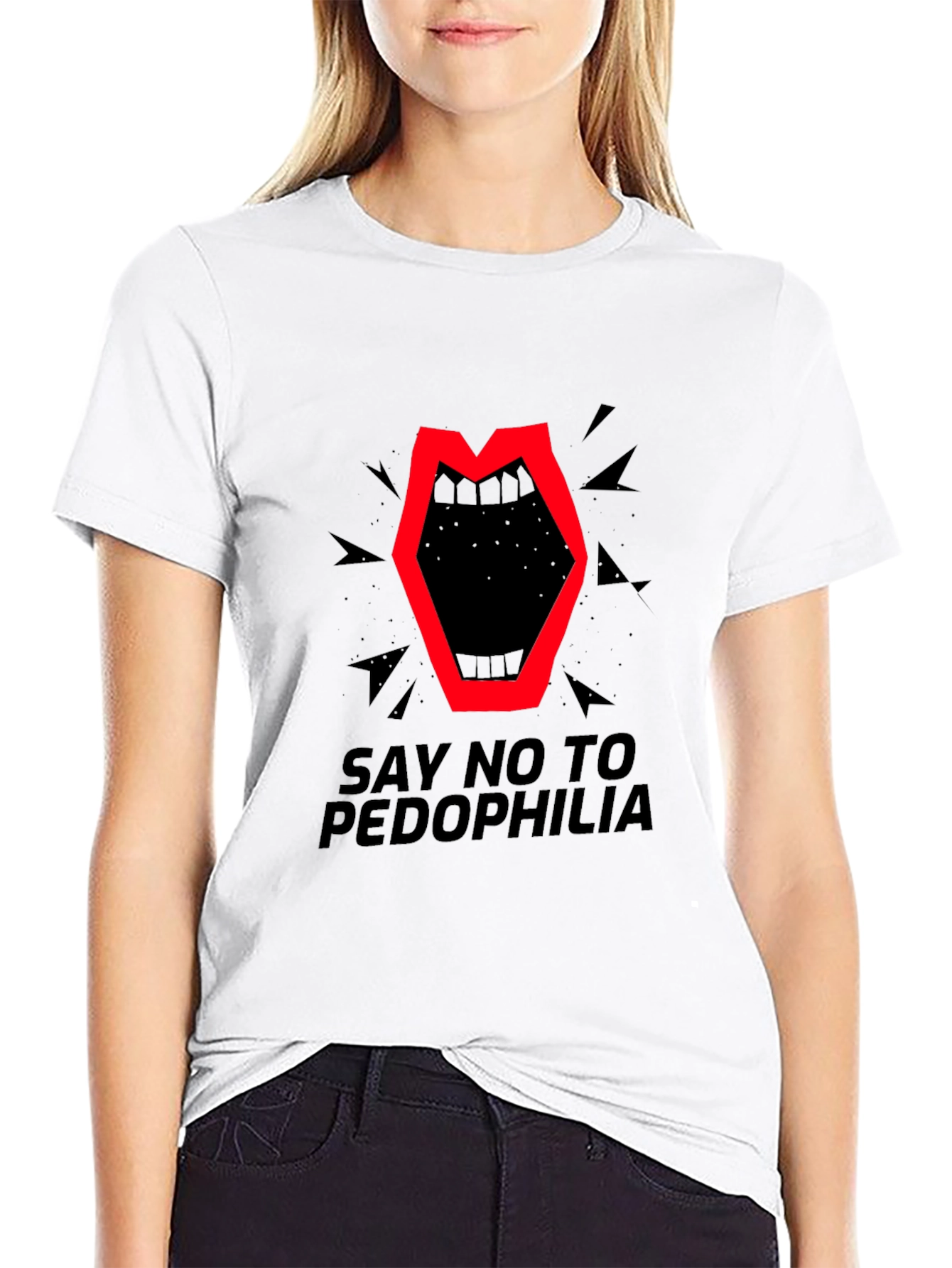 Say No To Pedophilia Graphic T-Shirt