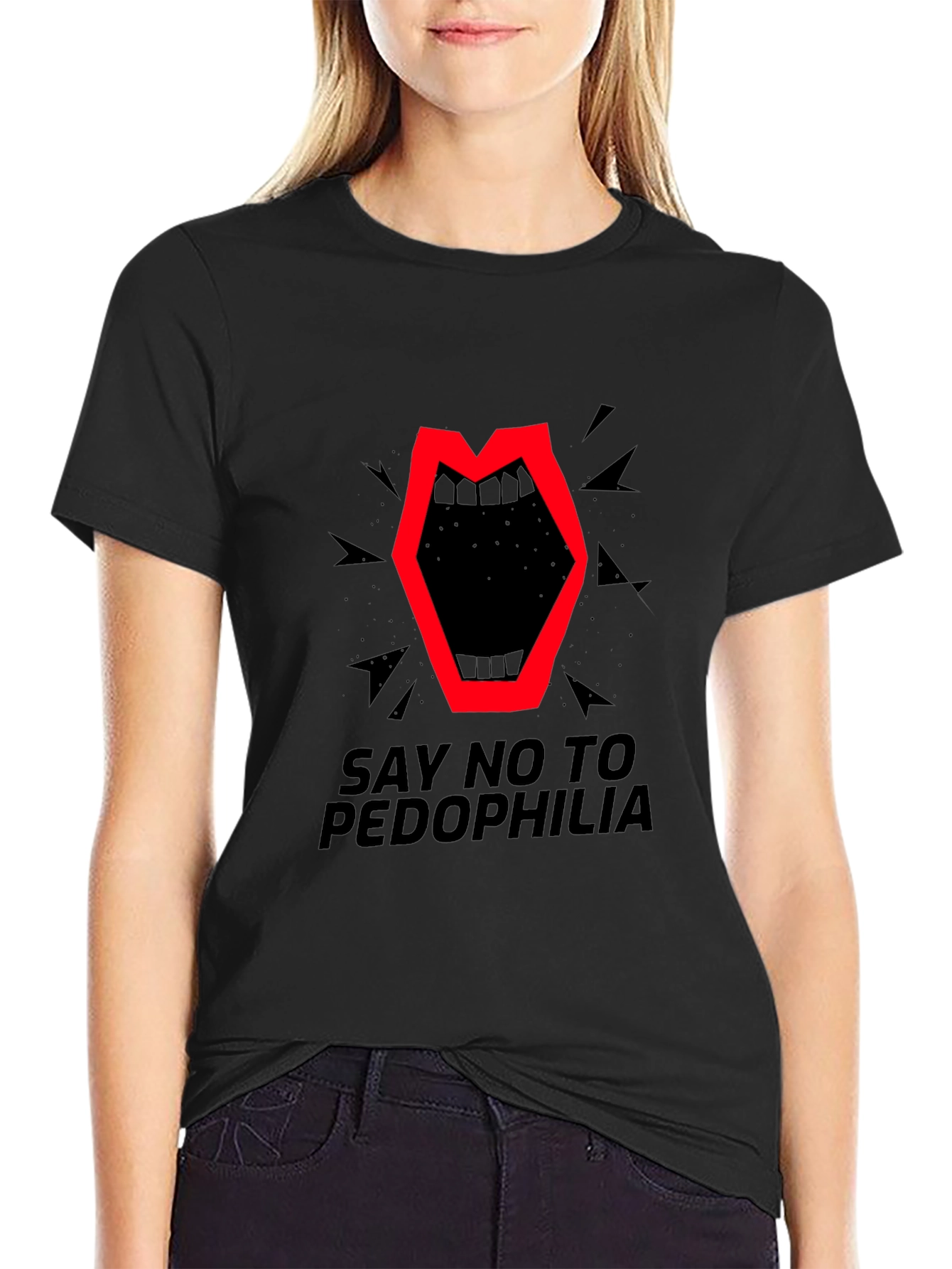 Say No To Pedophilia Graphic T-Shirt