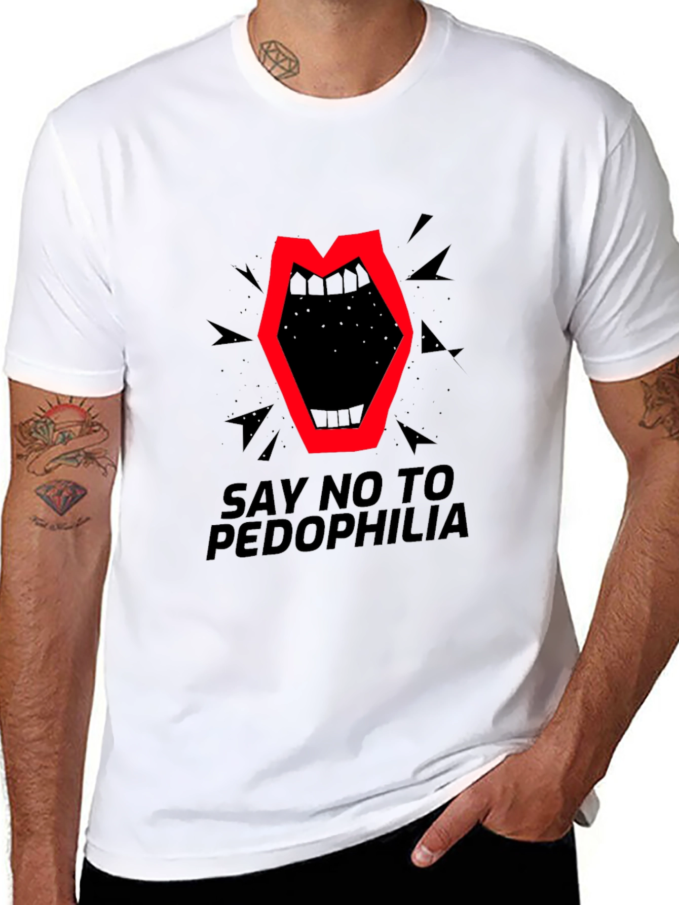 Say No To Pedophilia Graphic T-Shirt
