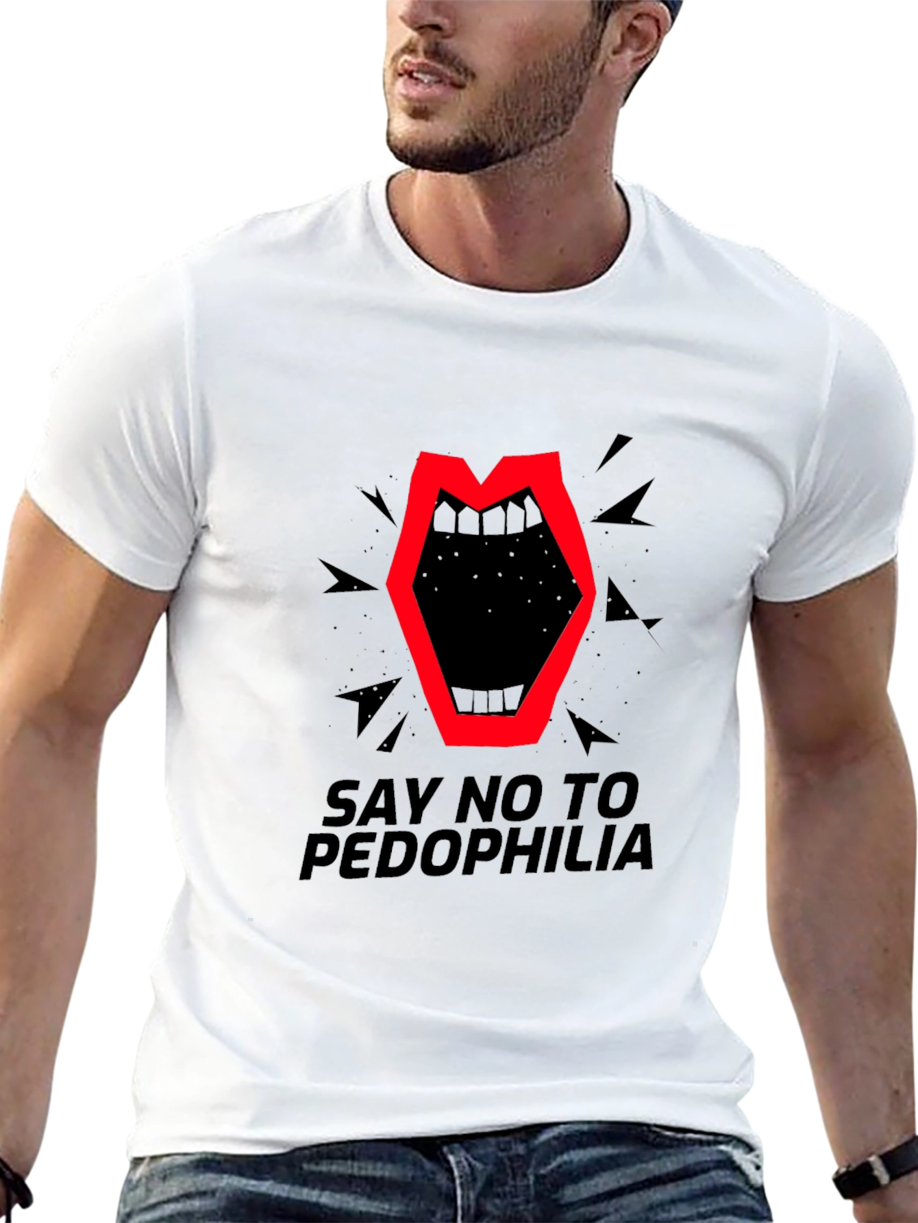 Say No To Pedophilia Graphic T-Shirt