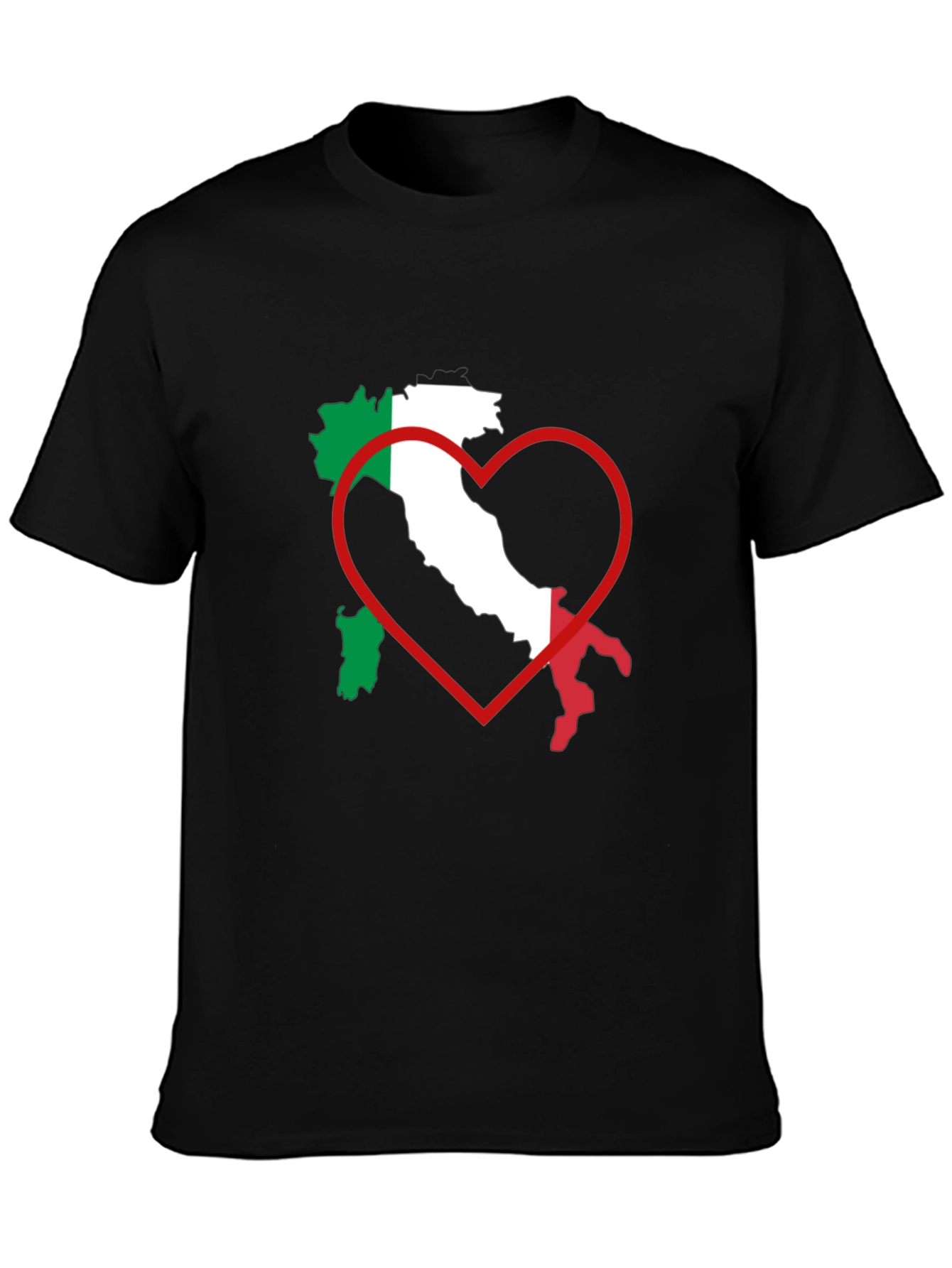 Italy Heart T-Shirt - Italian Flag Pride Tee