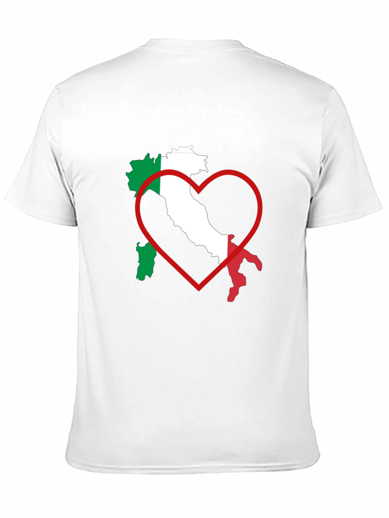 Italy Heart T-Shirt - Italian Flag Pride Tee