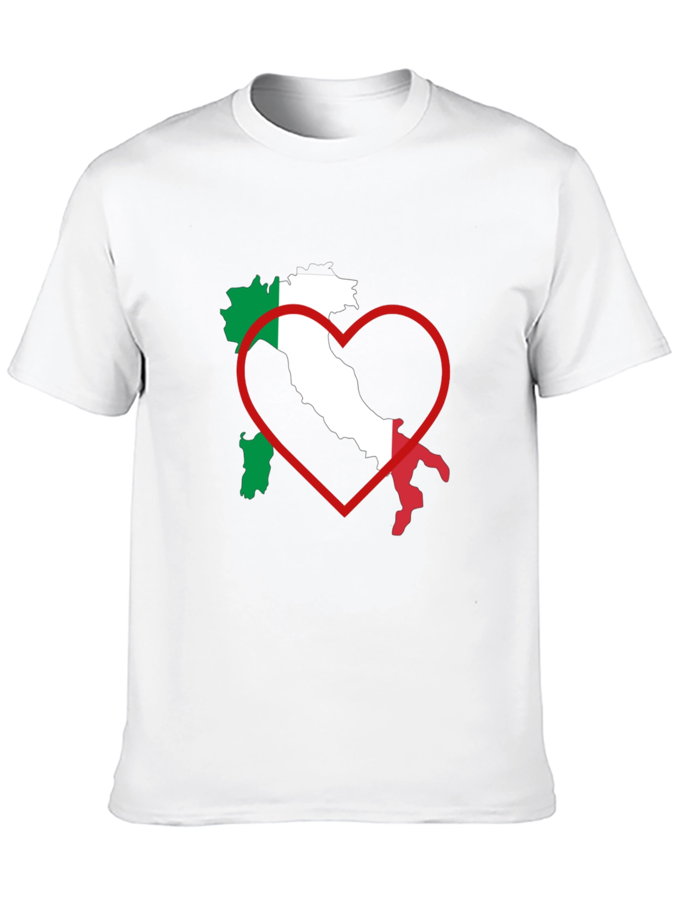 Italy Heart T-Shirt - Italian Flag Pride Tee