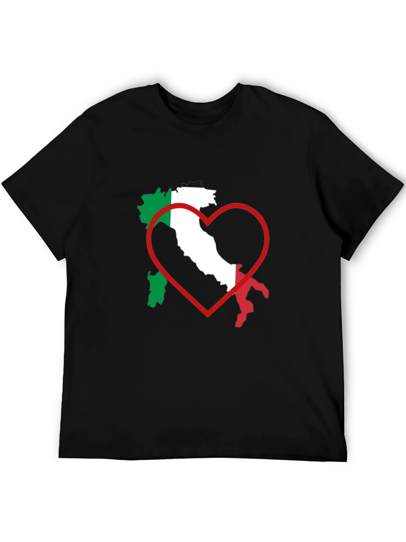 Italy Heart T-Shirt - Italian Flag Pride Tee