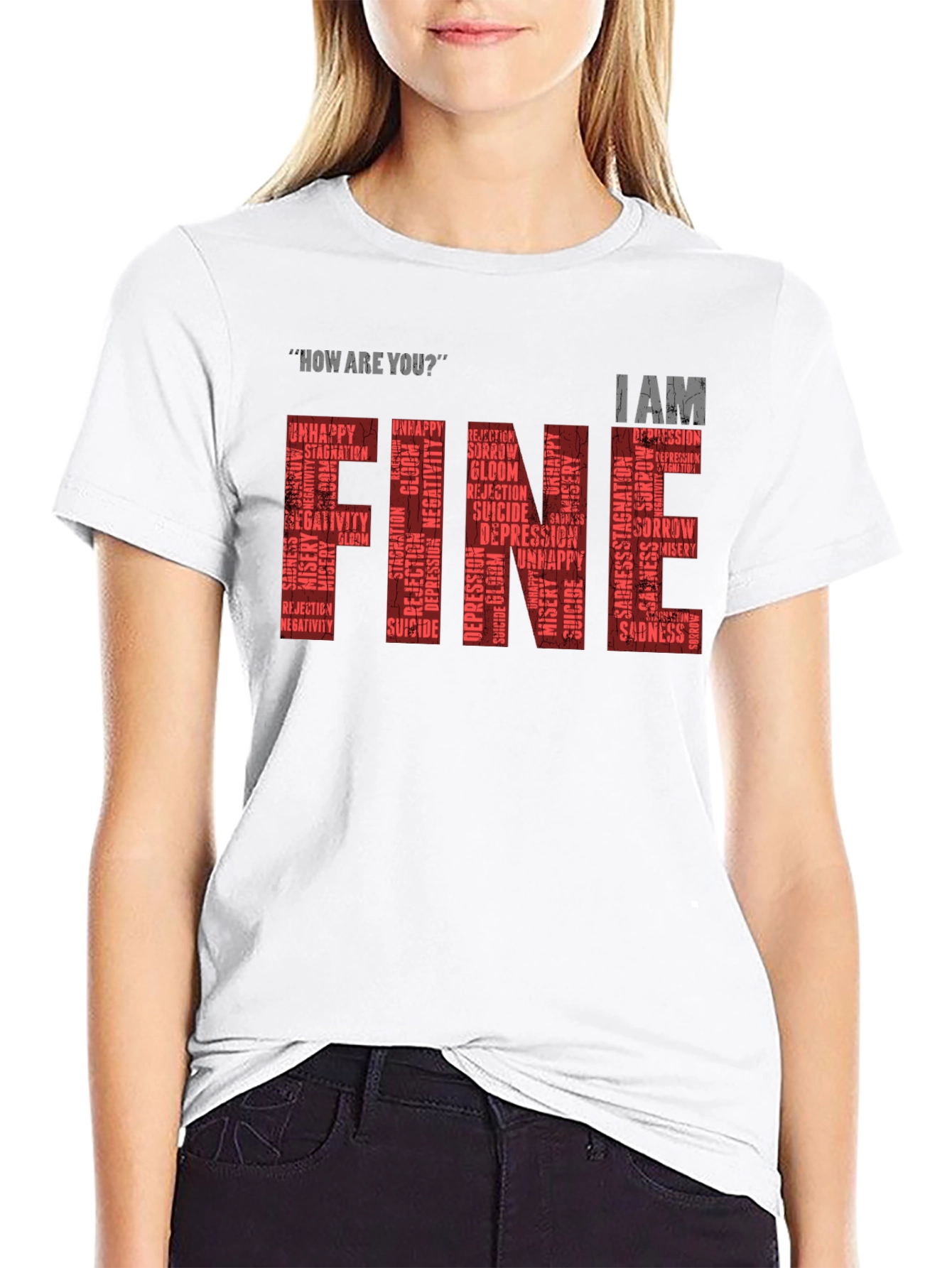 Fine T-Shirt: Mental Health Awareness Graphic Tee