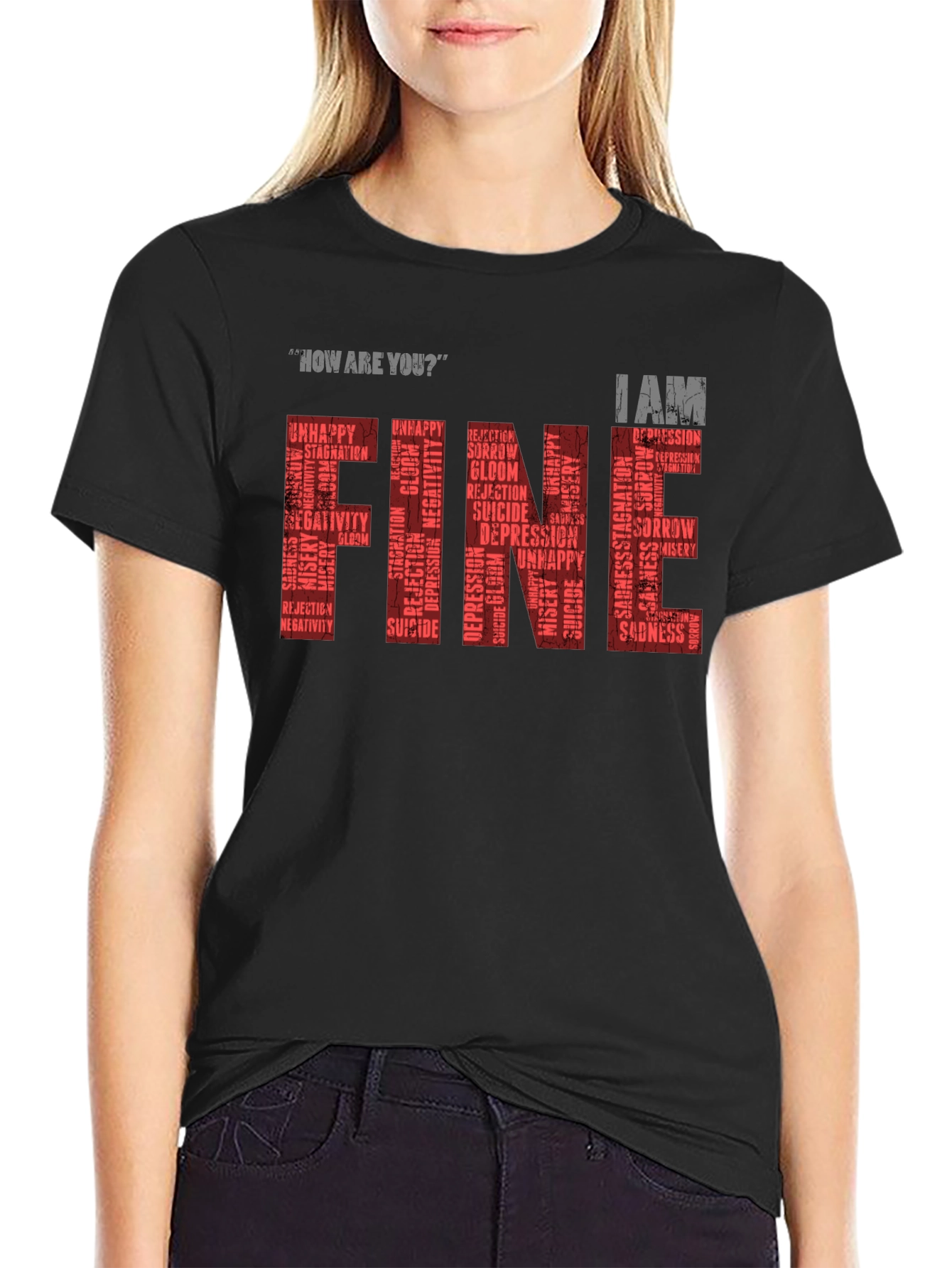 Fine T-Shirt: Mental Health Awareness Graphic Tee