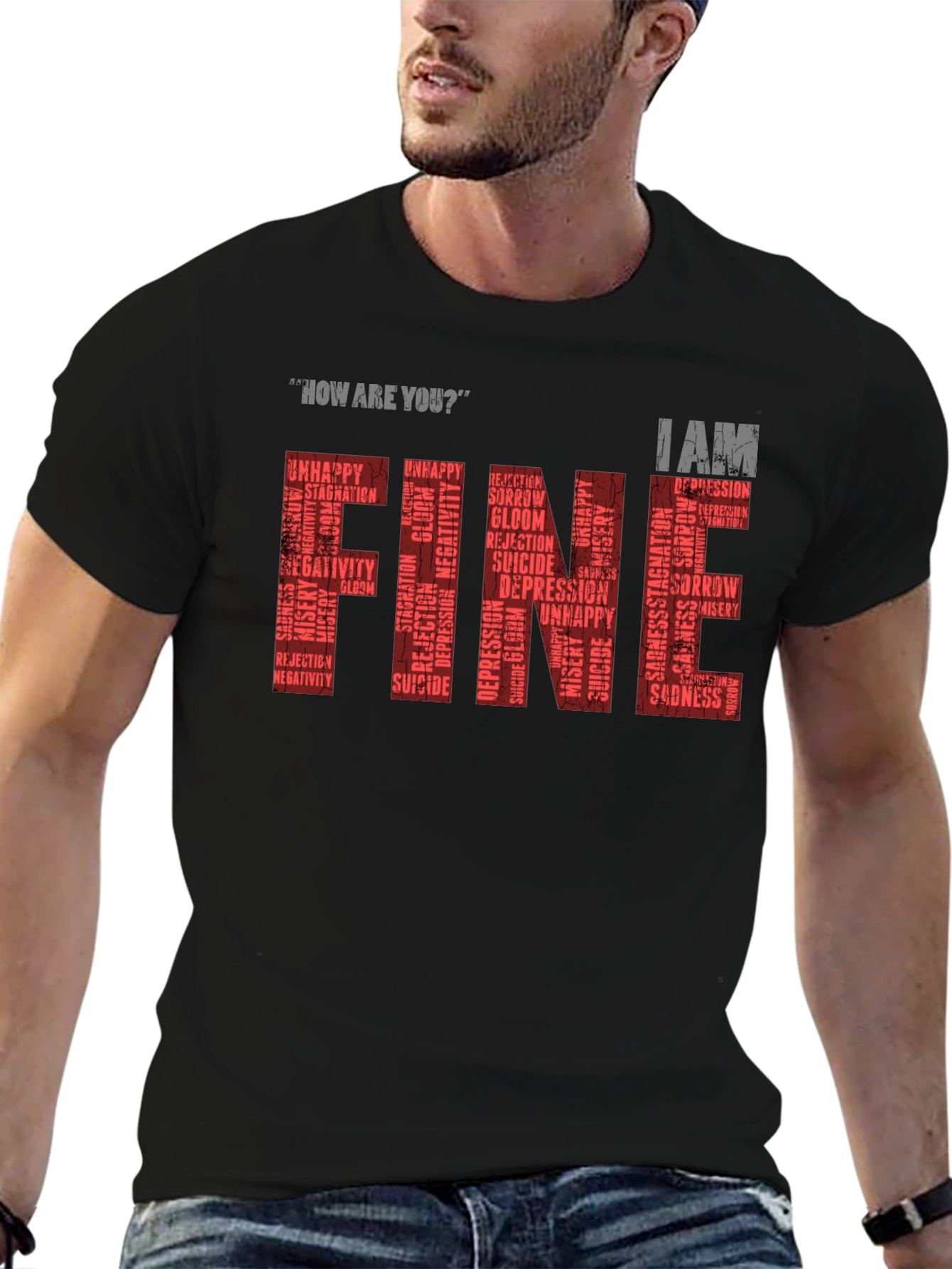 Fine T-Shirt: Mental Health Awareness Graphic Tee