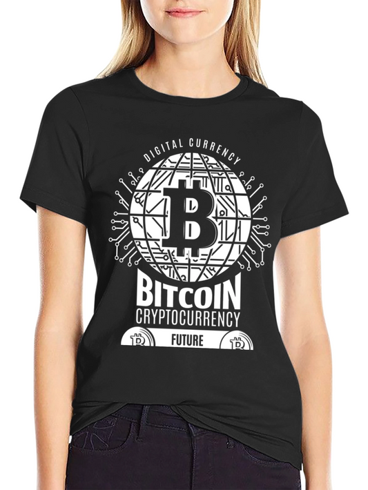Bitcoin Cryptocurrency Future Black T-Shirt