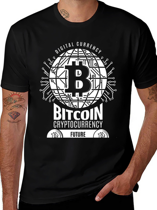 Bitcoin Cryptocurrency Future Black T-Shirt