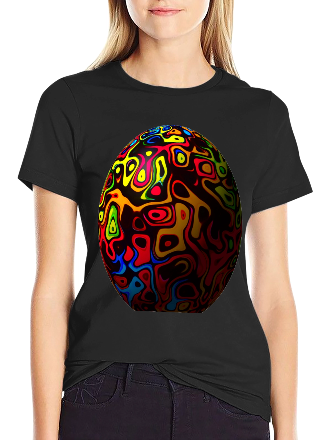 Abstract Sphere Graphic Tee - Unique Design