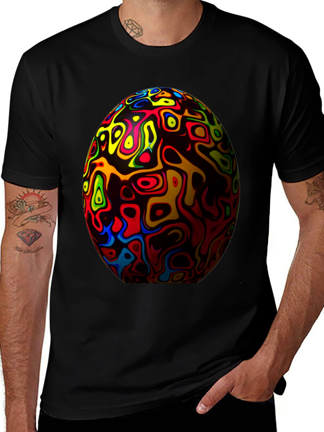 Abstract Sphere Graphic Tee - Unique Design