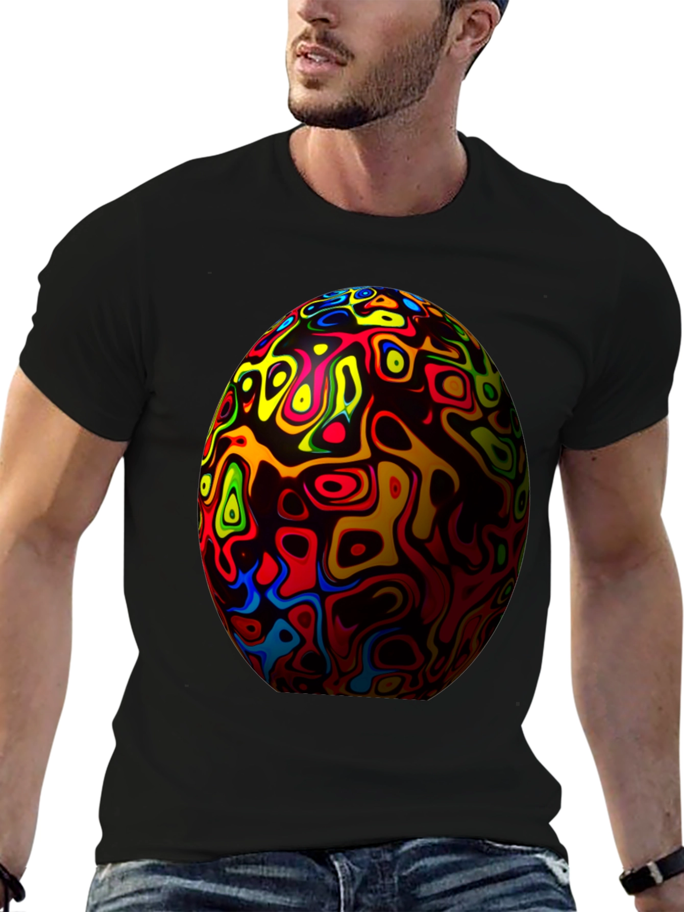 Abstract Sphere Graphic Tee - Unique Design