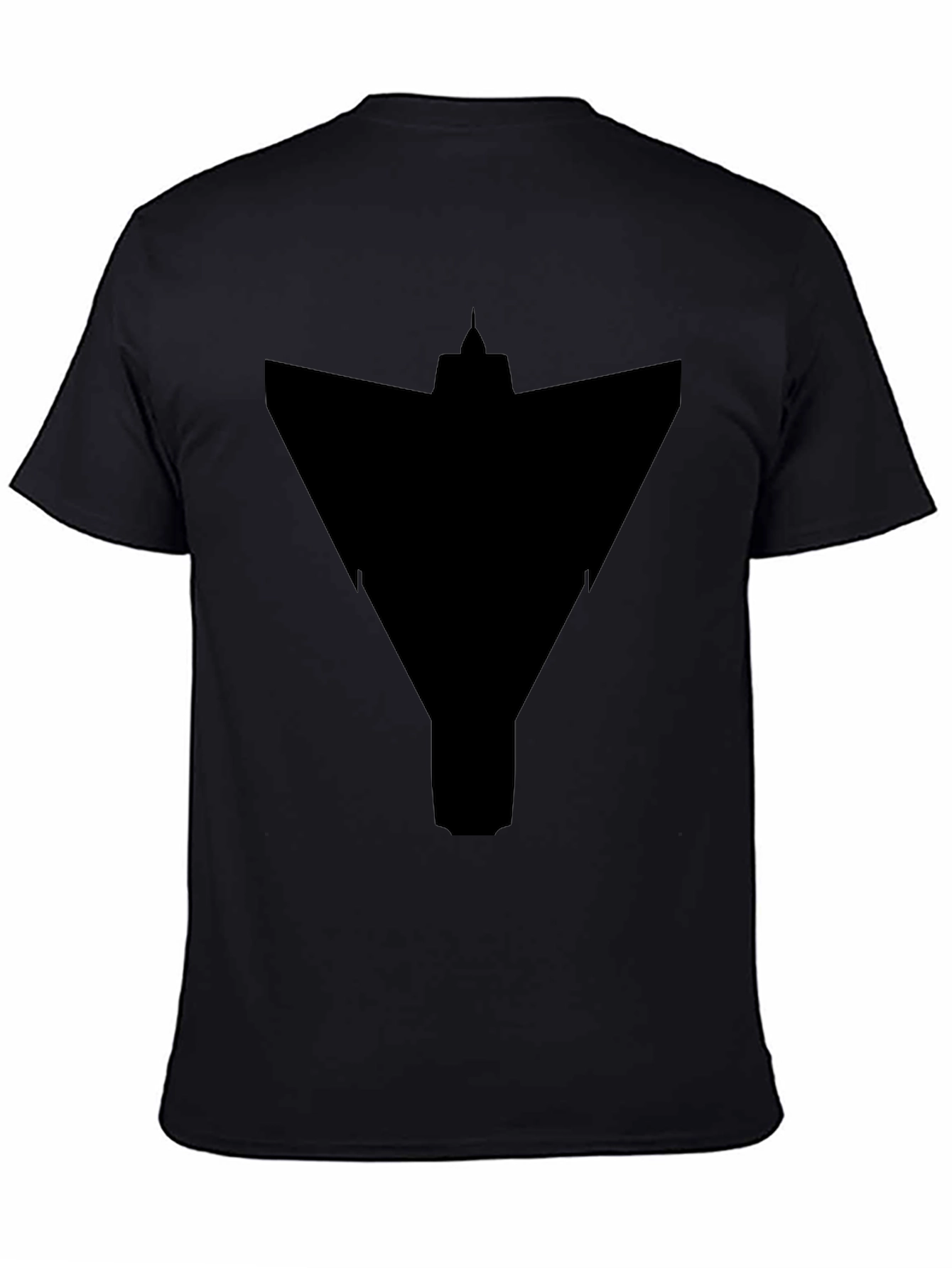 Stealth Bomber Graphic Tee - Modern Black T-Shirt