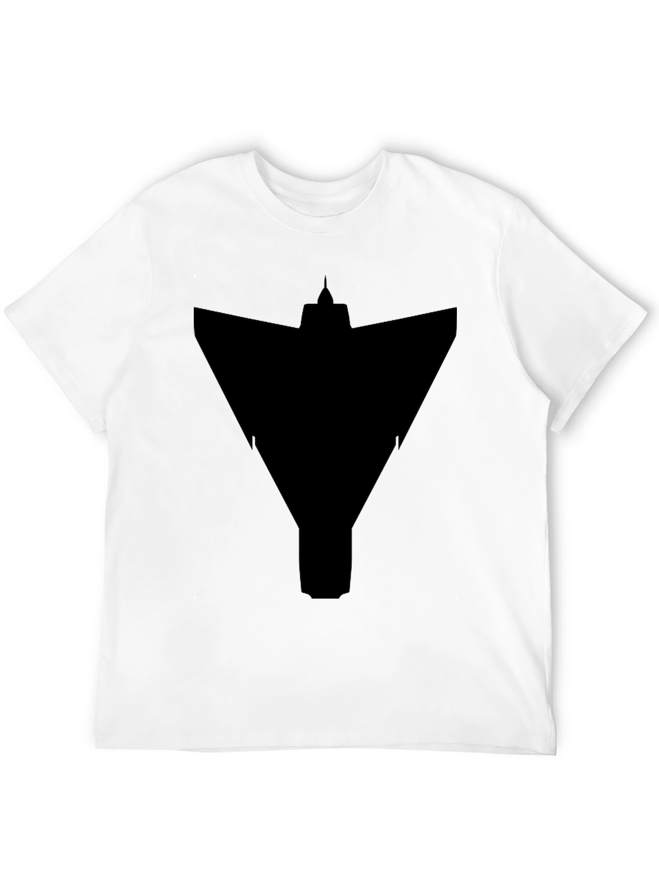 Stealth Bomber Graphic Tee - Modern Black T-Shirt