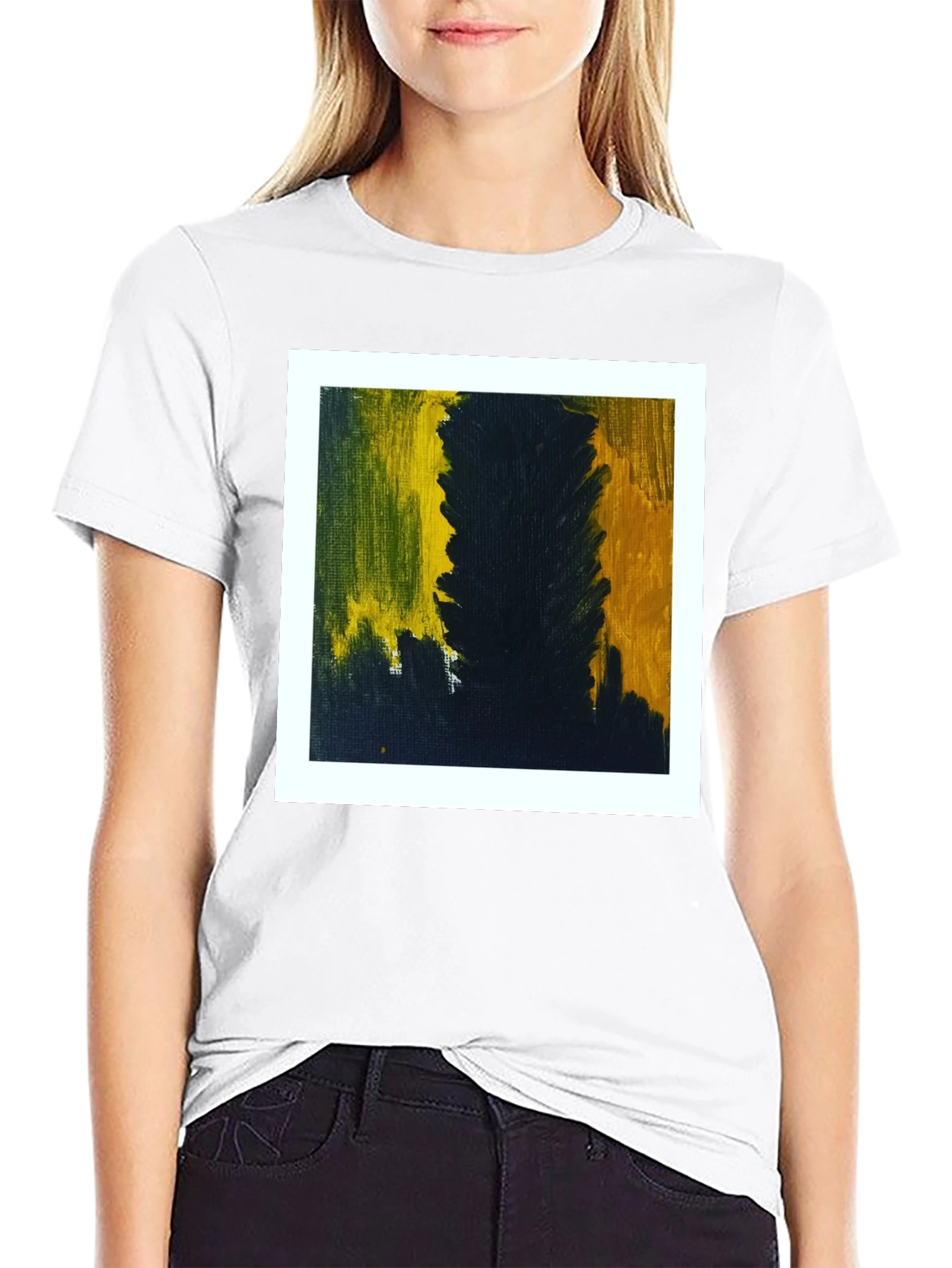 Abstract Art Print Black Tee