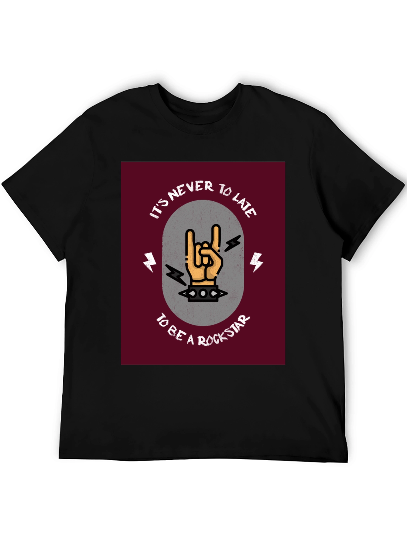 Rockstar Graphic Tee - Its Never Too Late T-Shirt