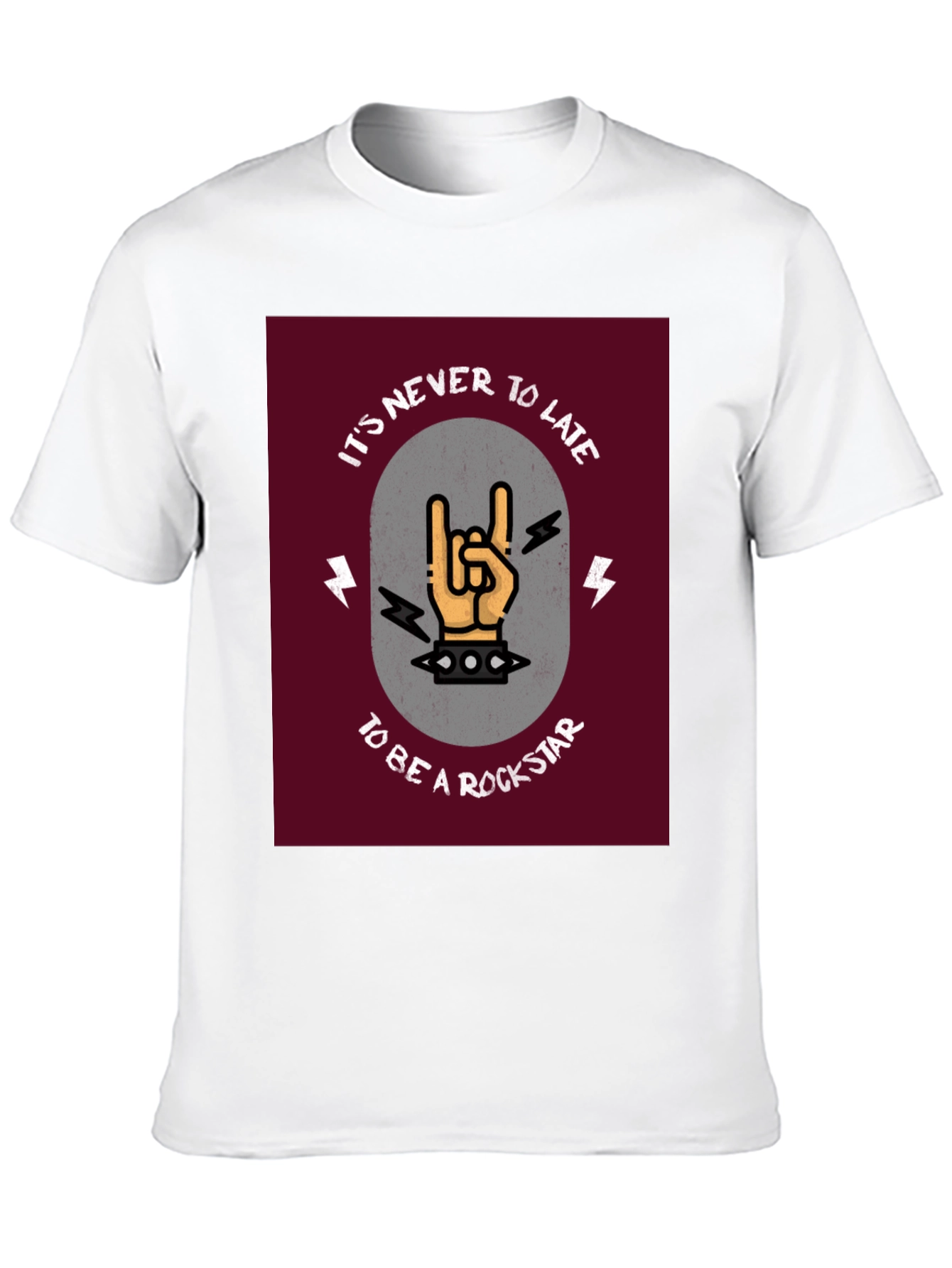 Rockstar Graphic Tee - Its Never Too Late T-Shirt