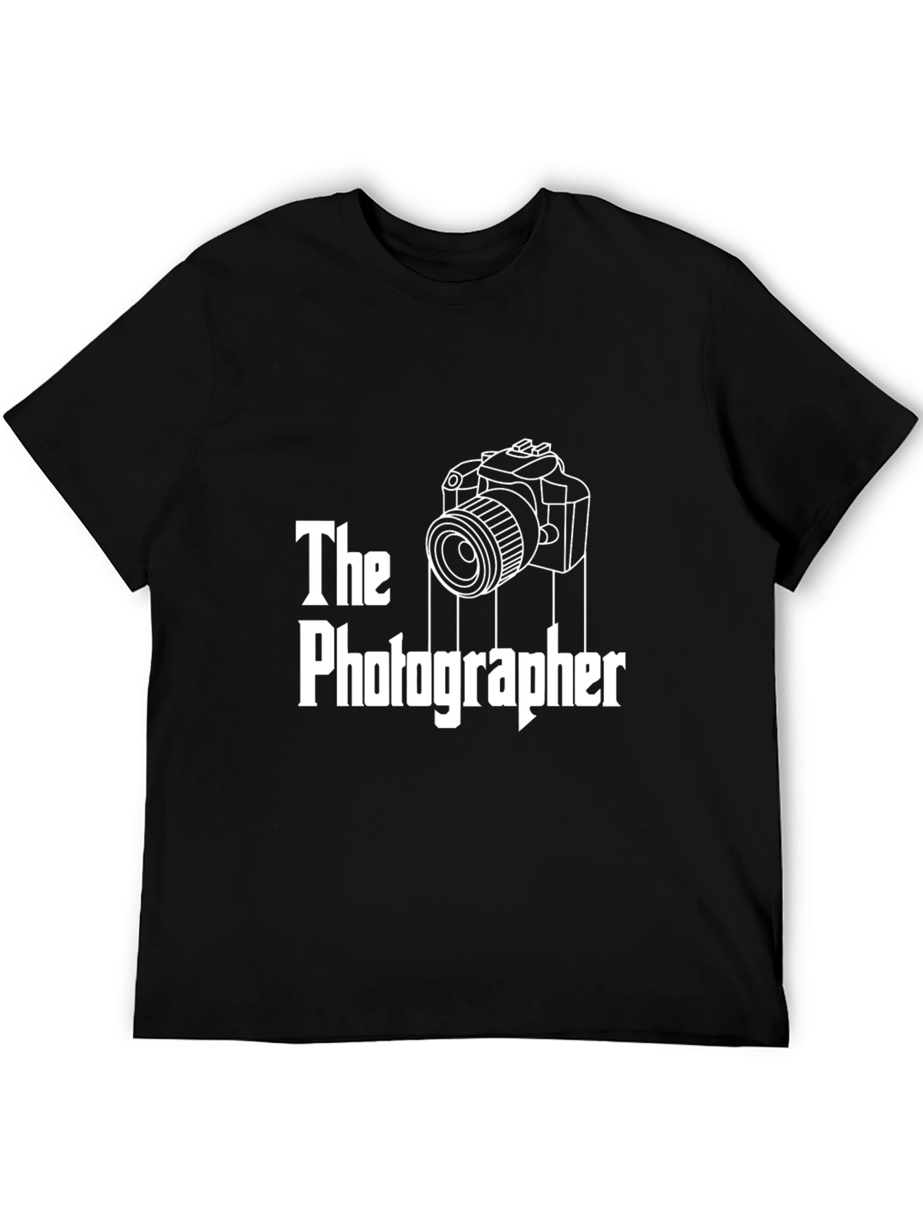The Photographer T-Shirt - Camera Graphic Tee - Black