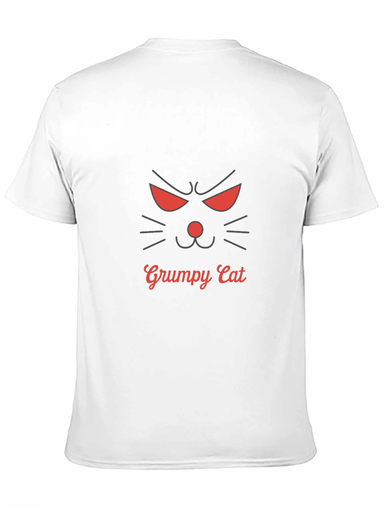 Grumpy Cat Graphic Tee -  Black Cotton Blend Shirt