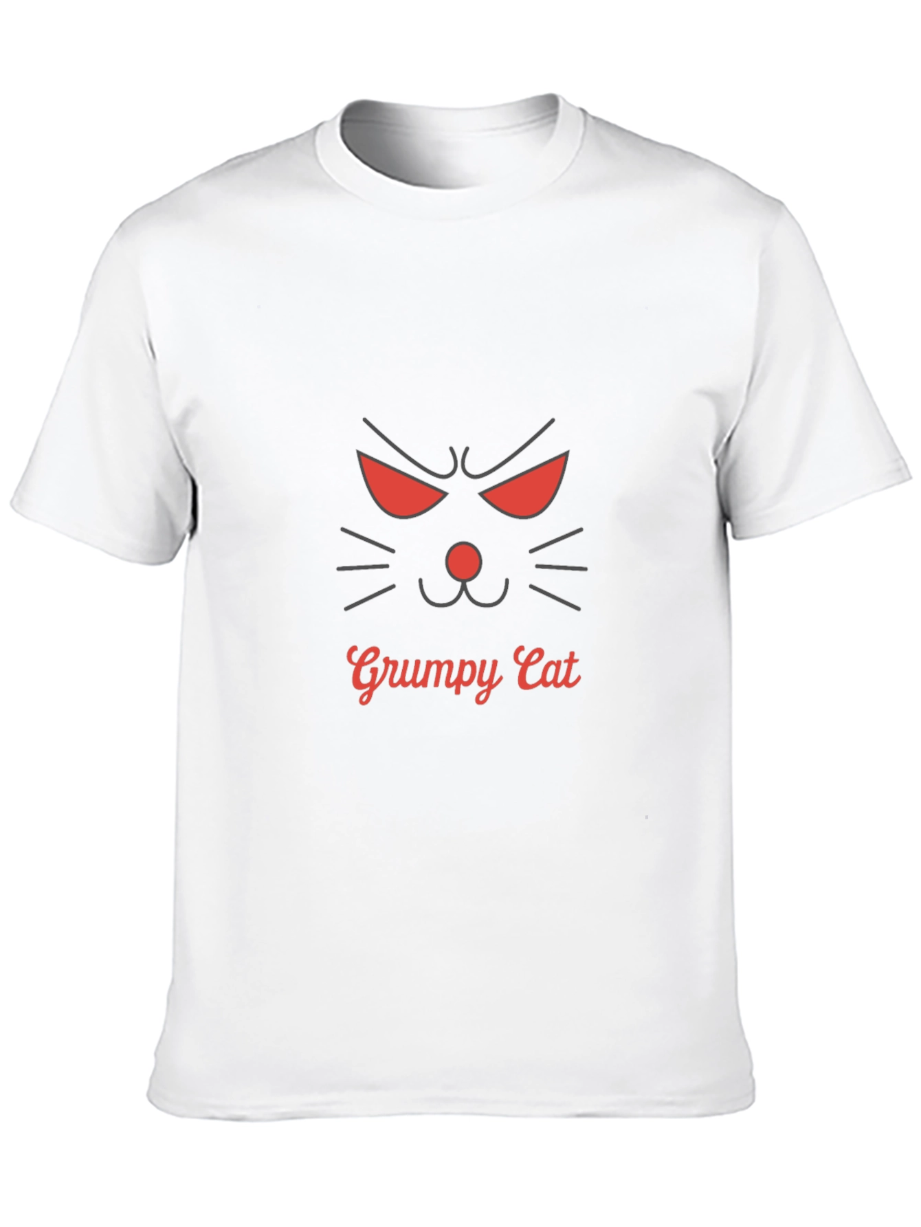 Grumpy Cat Graphic Tee -  Black Cotton Blend Shirt