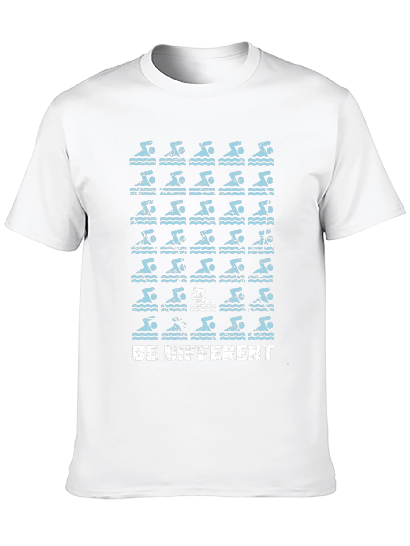 Be Different Swimmer Graphic T-Shirt - Black